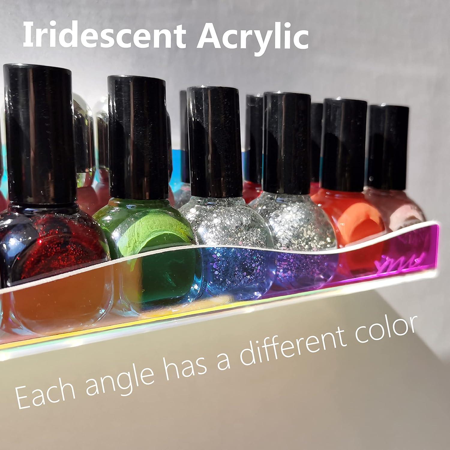 Estantes de Esmalte de Uñas Acrílico Iridiscente YMVV 6 Piezas