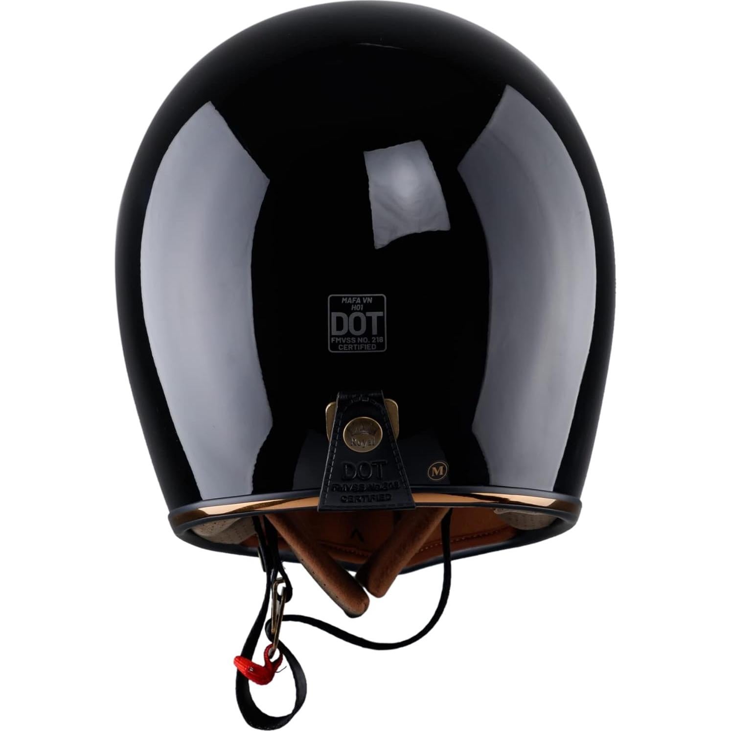 Casco de Moto Royal H01 Integral - Negro Brillante - Unisex
