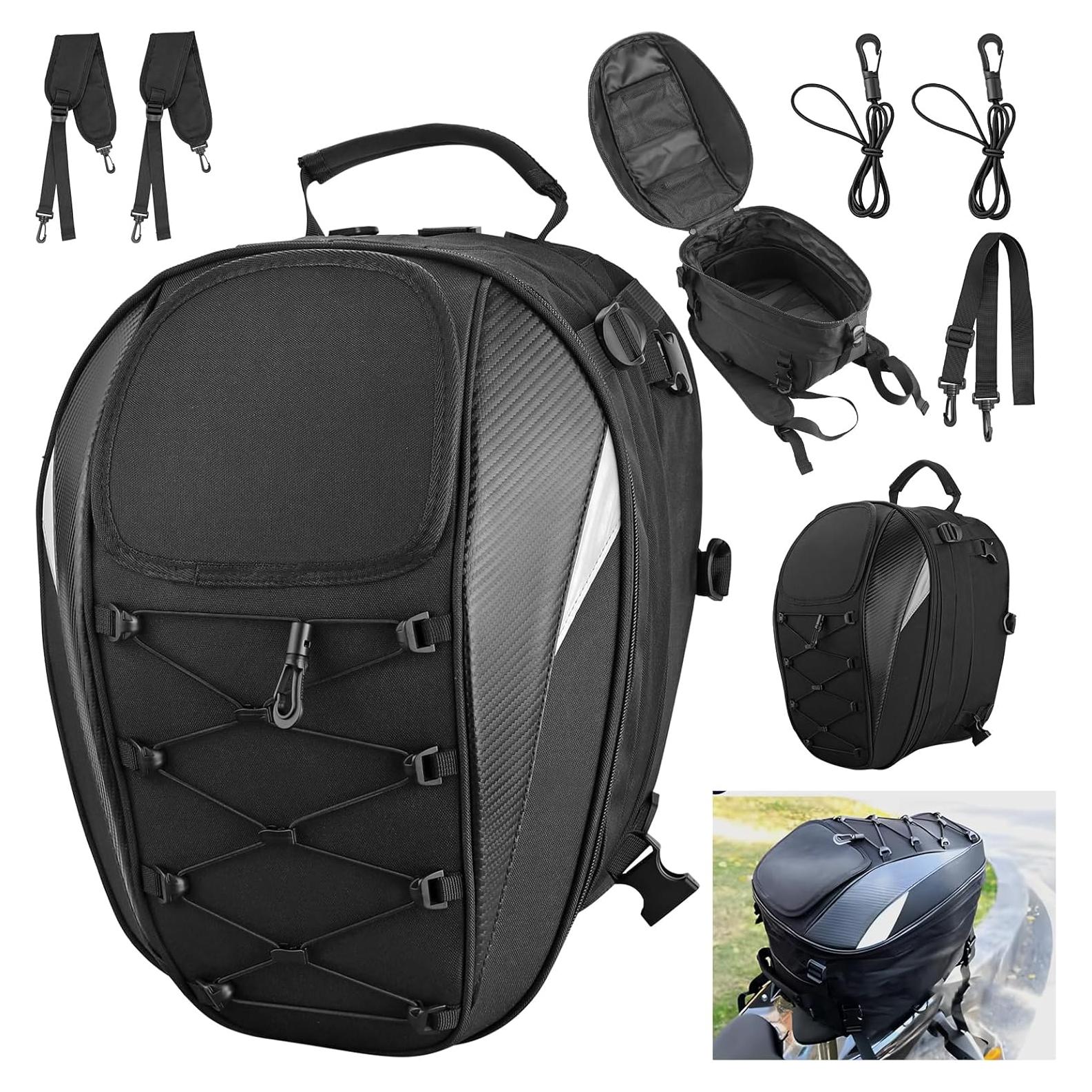 Mochila para Casco EYPINS Impermeable 43x29x30cm Negro Plata