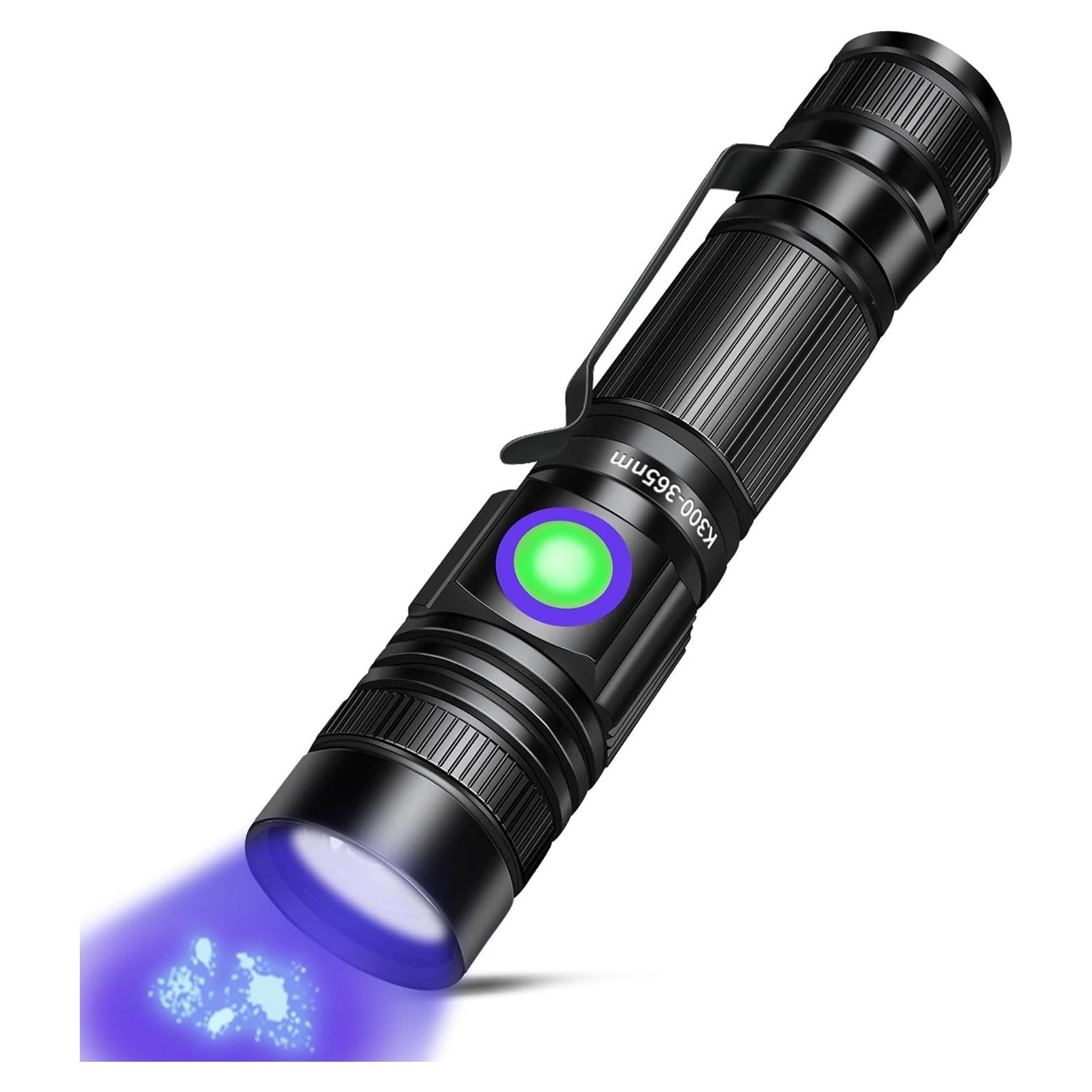 Linterna UV Recargable VMTENMV K300 365nm Mini Portátil