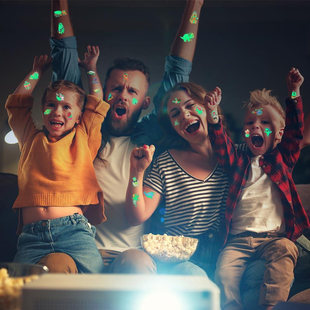 400 Tatuajes Temporales Luminiscentes AIRNOGO para Niños