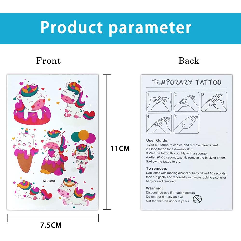 400 Tatuajes Temporales Luminiscentes AIRNOGO para Niños