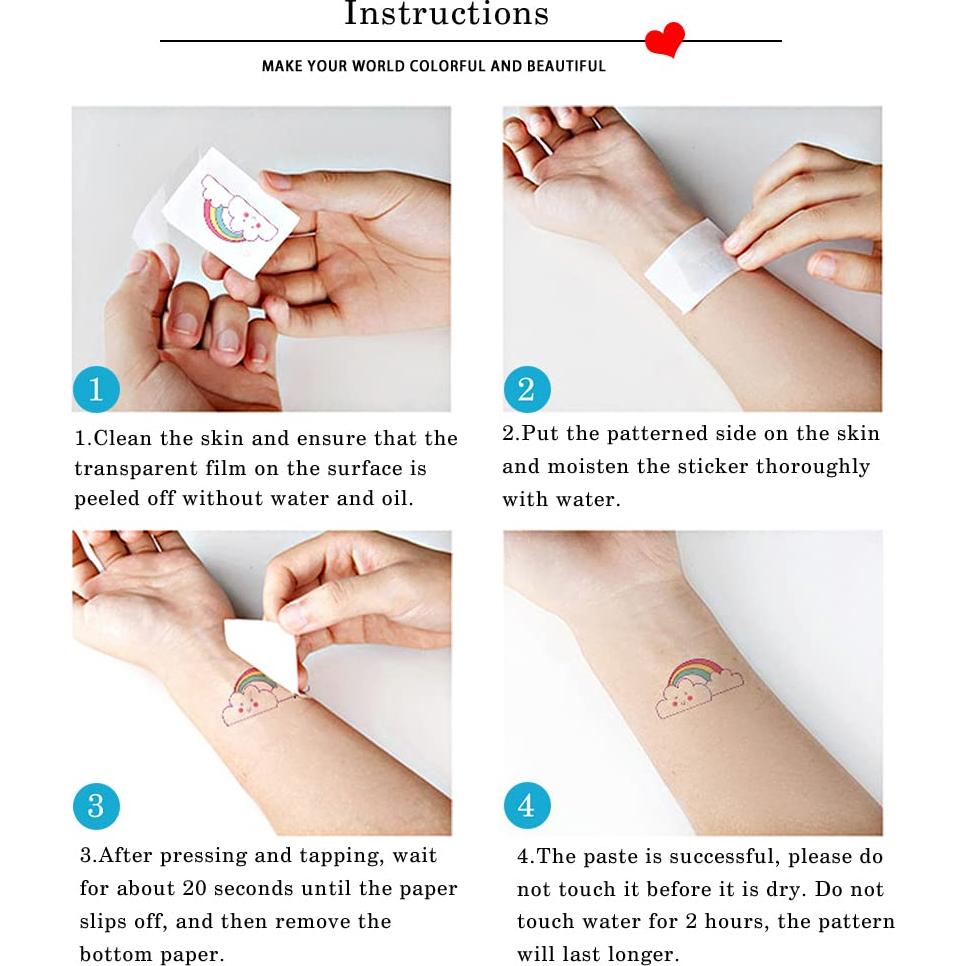 400 Tatuajes Temporales Luminiscentes AIRNOGO para Niños