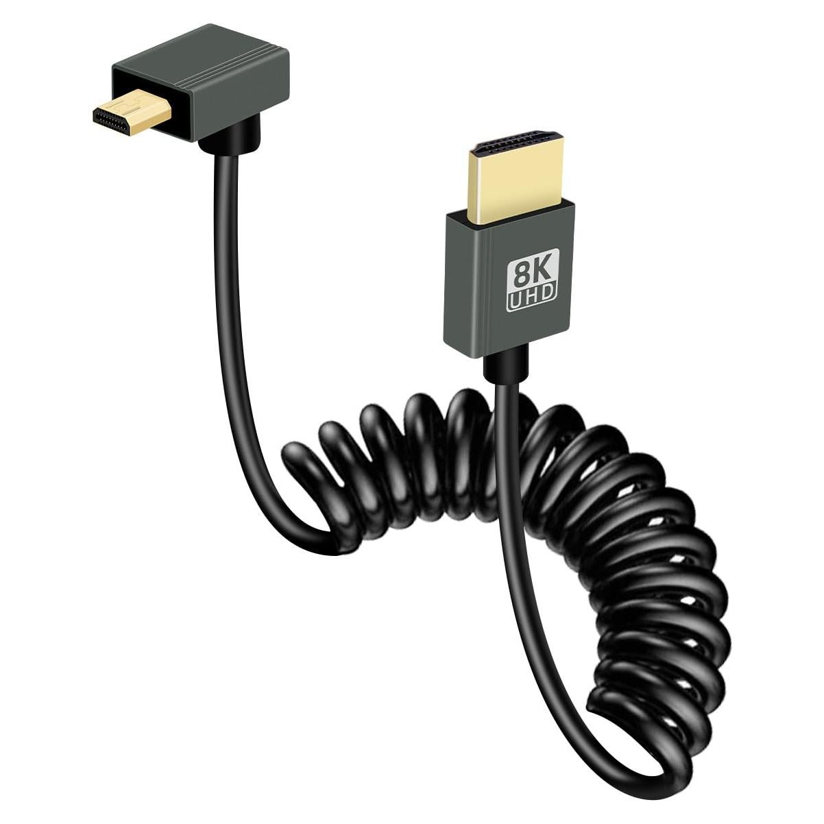 Cable Micro HDMI a HDMI Enrollado GELRHONR 8K 0.30-0.91m