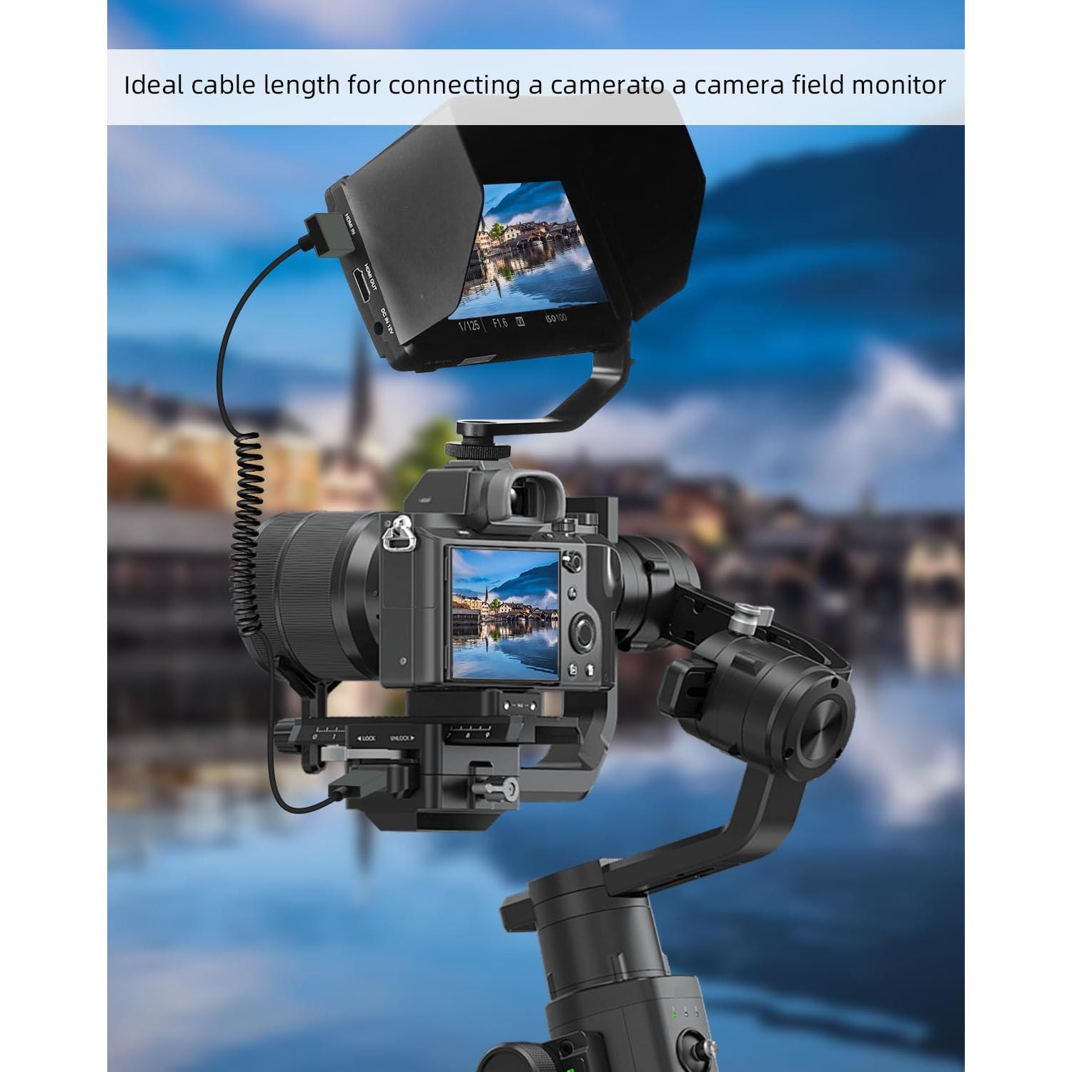 Cable Micro HDMI a HDMI Enrollado GELRHONR 8K 0.30-0.91m