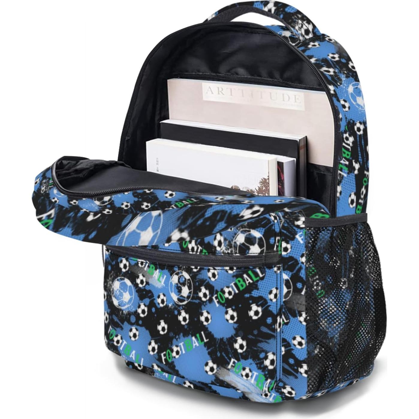 Mochila Escolar Azul Niños Niñas 44x32x15cm Ligera Duradera