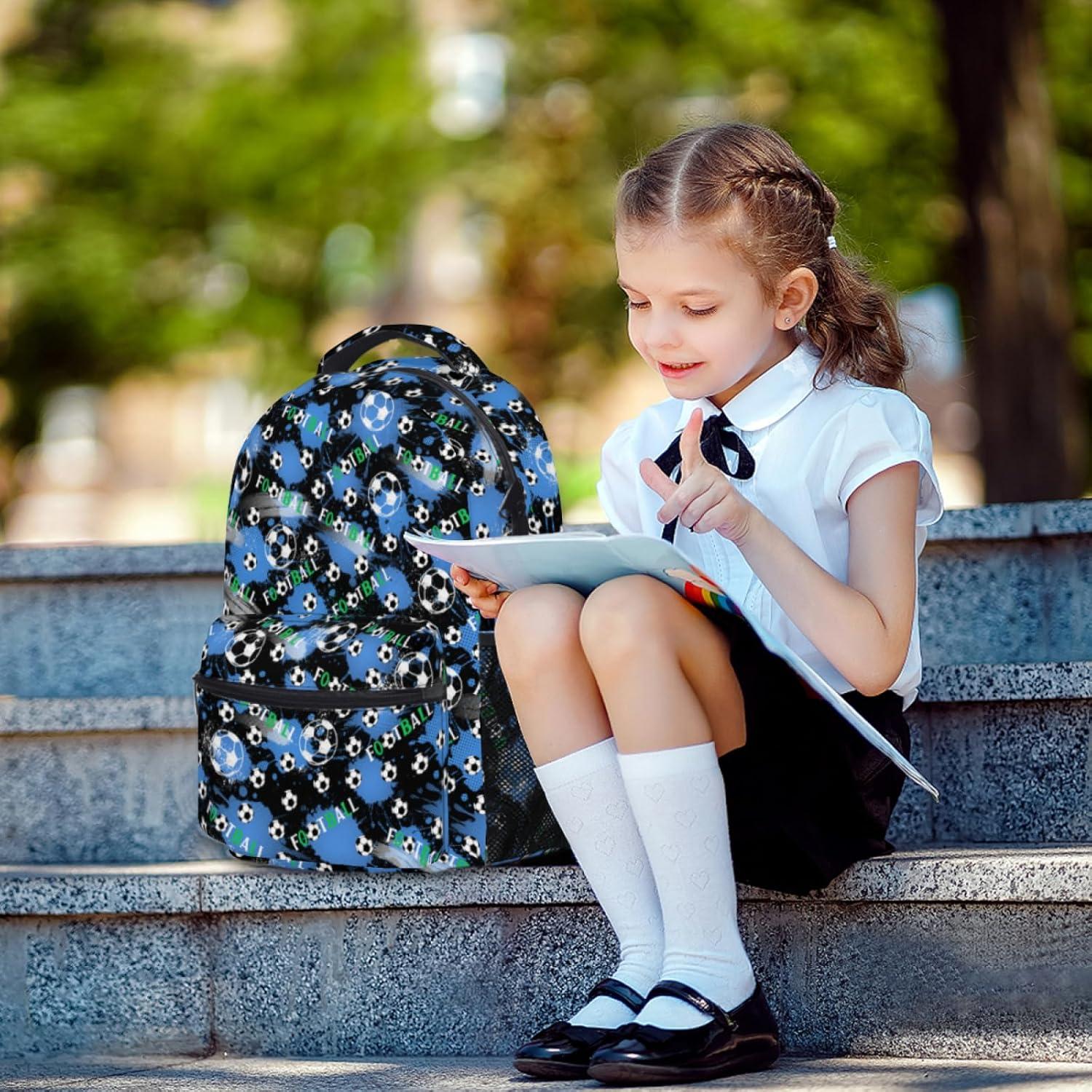 Mochila Escolar Azul Niños Niñas 44x32x15cm Ligera Duradera