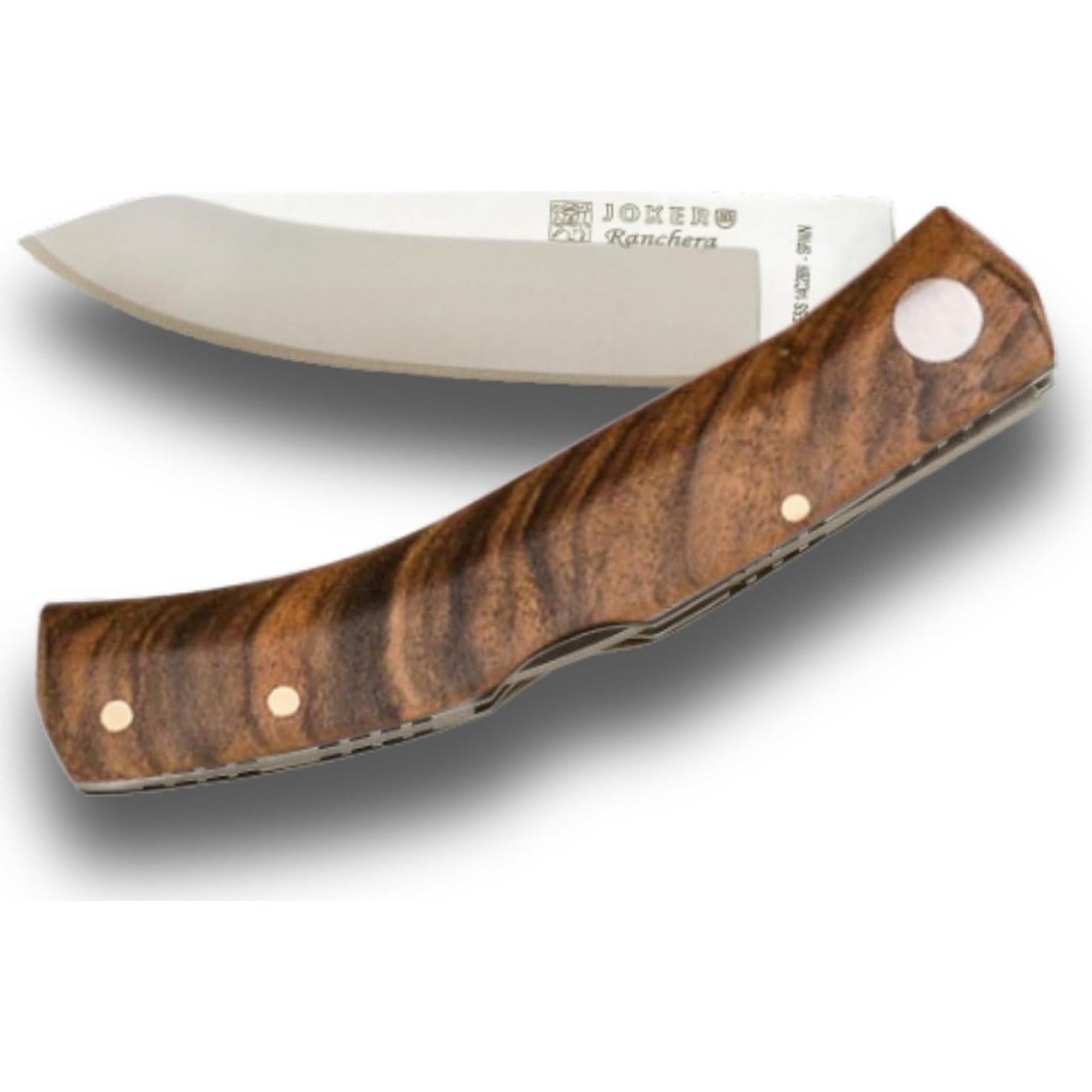 Cuchillo Joker RANCHERA NN154, Mango de Nogal, Hoja 8 cm
