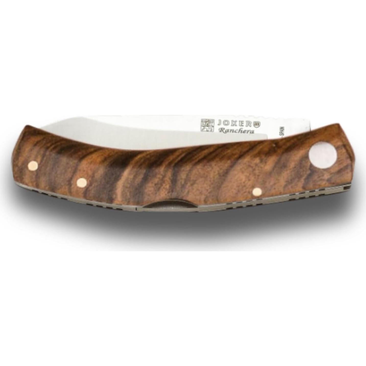 Cuchillo Joker RANCHERA NN154, Mango de Nogal, Hoja 8 cm