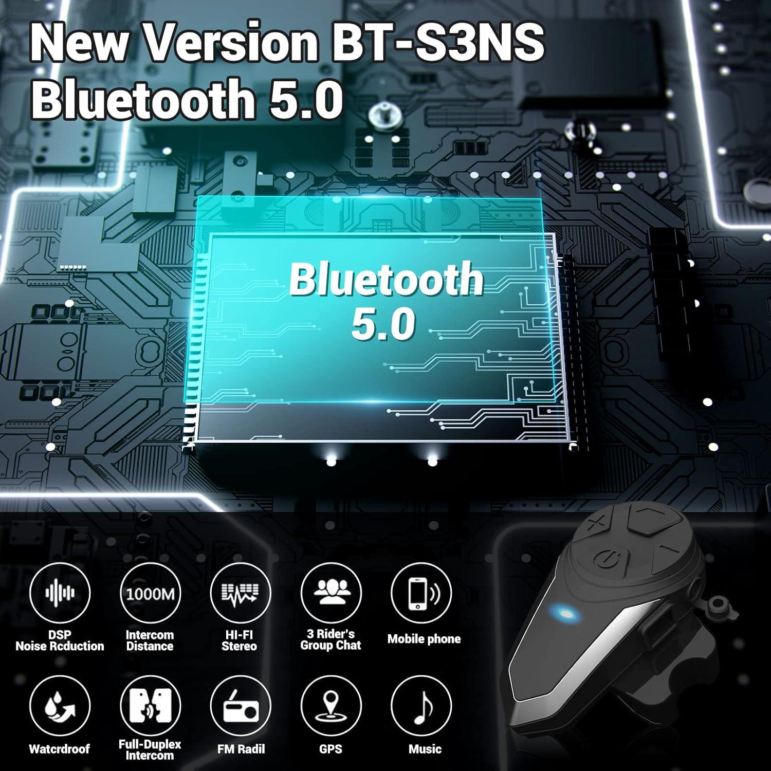 Auriculares Bluetooth SHENZHEN BT-S3 2 Unidades Intercomunicador