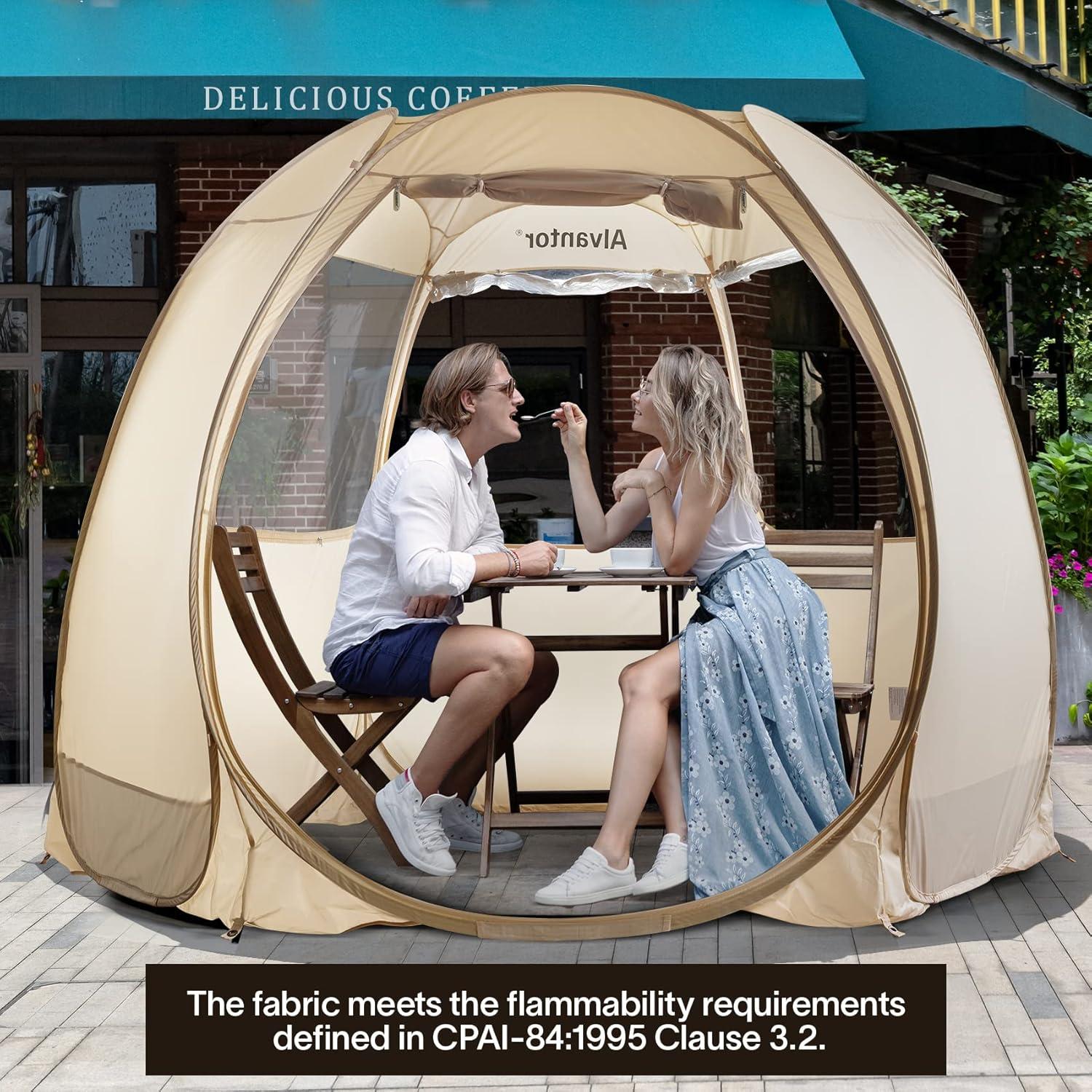 Carpa Plegable Alvantor 3.66x3.66m Beige - Grado Comercial