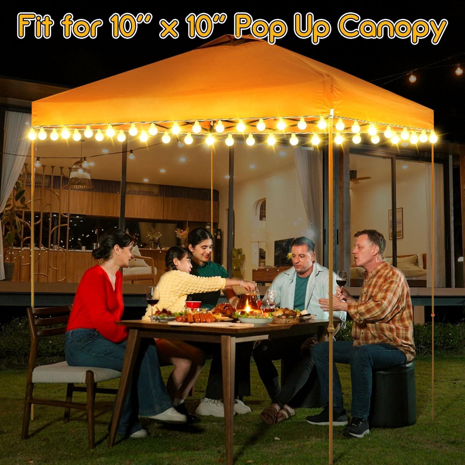 Luces LED de Carpa Canopy Hohean 12m 80 LEDs Impermeables