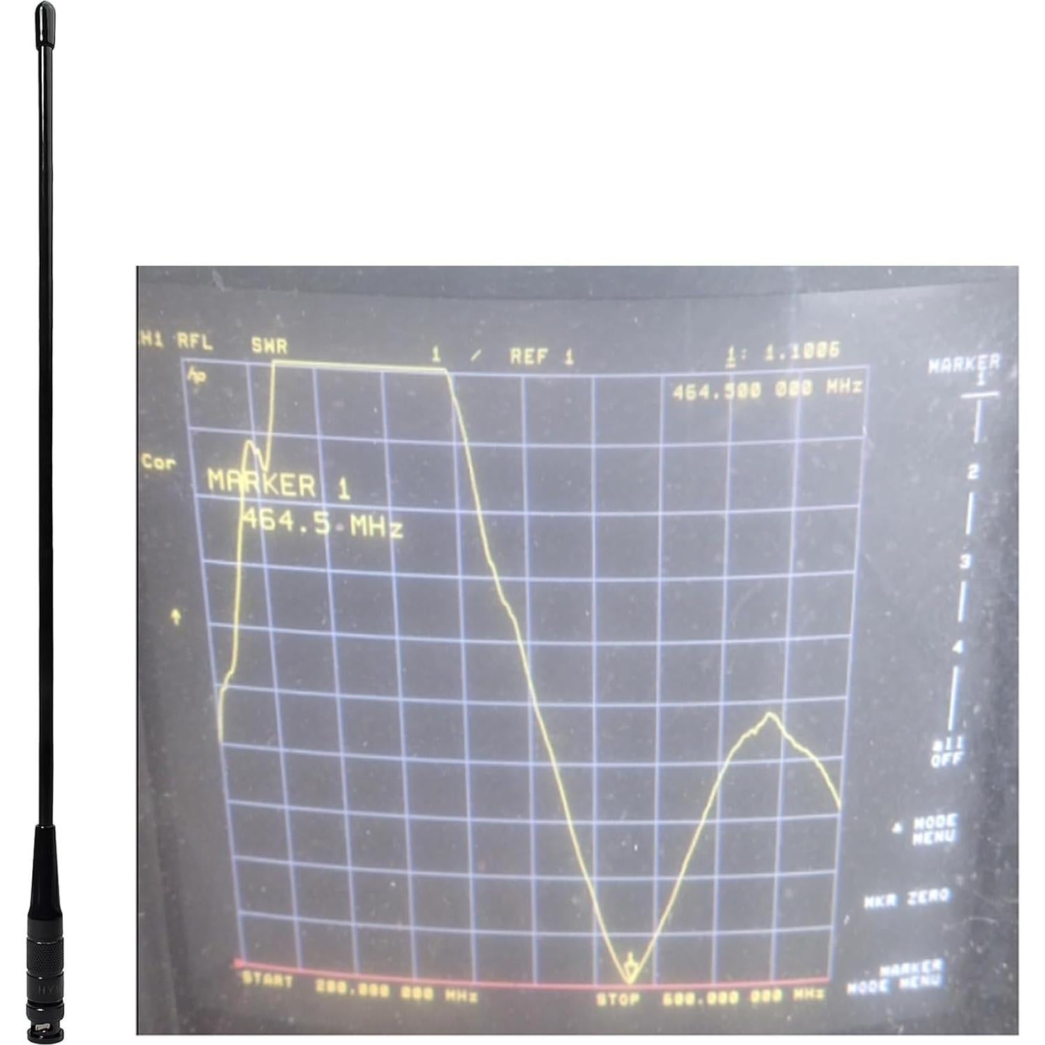 Antena HYS BNC 38.86cm UHF 462-467MHz para Walkie Talkie