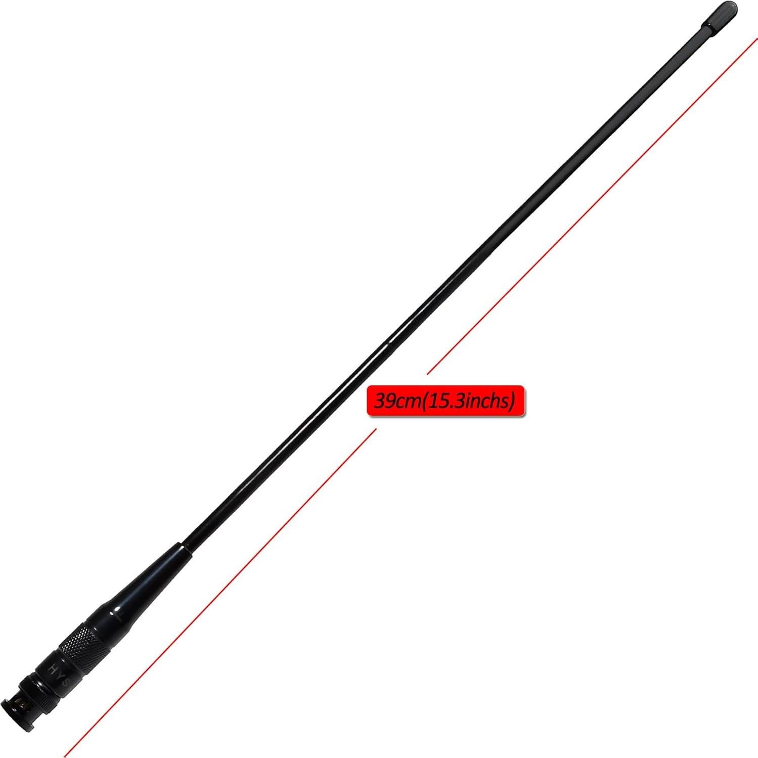 Antena HYS BNC 38.86cm UHF 462-467MHz para Walkie Talkie
