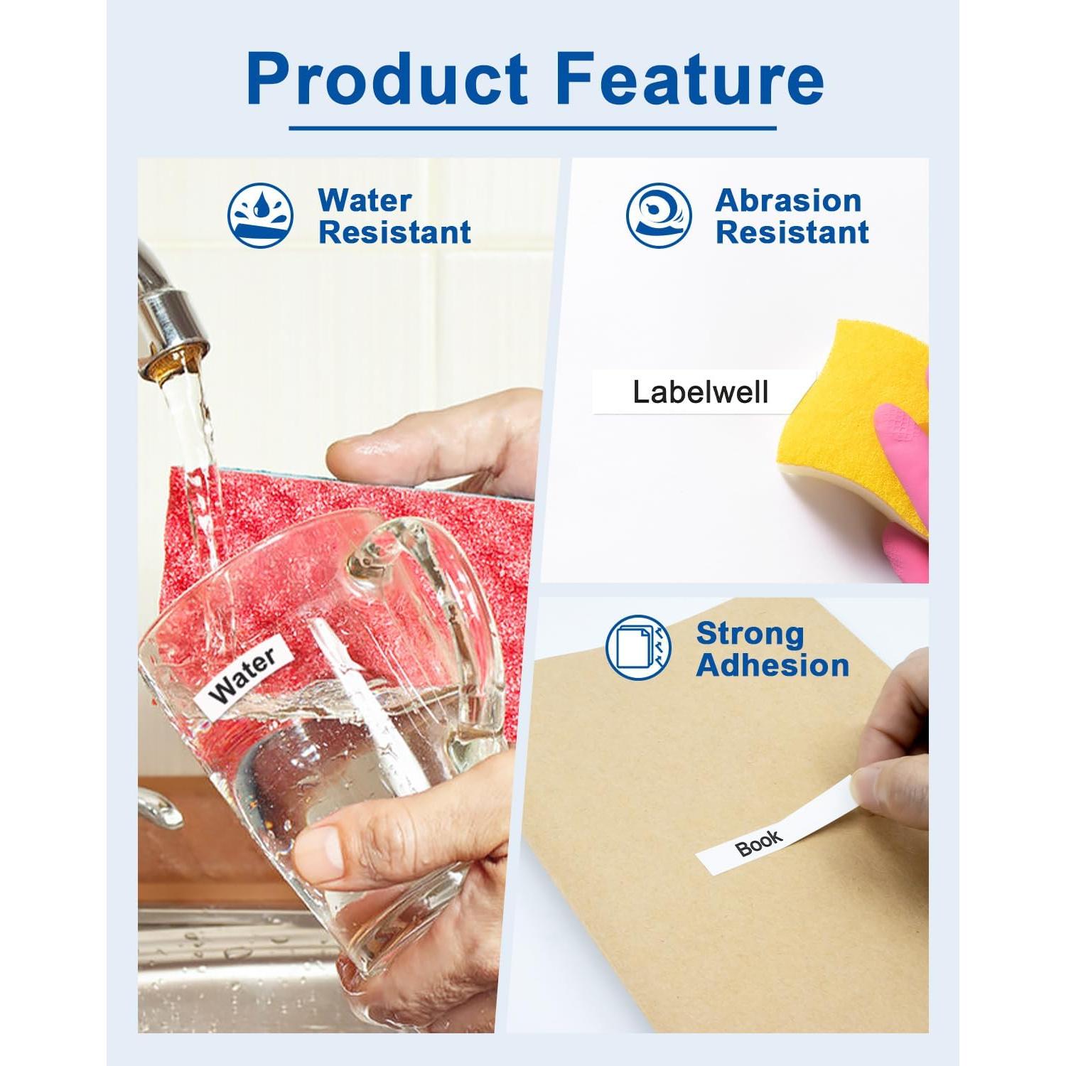 Cinta de Etiquetas Labelwell M-K231 6-Pack 12mm Fluorescente