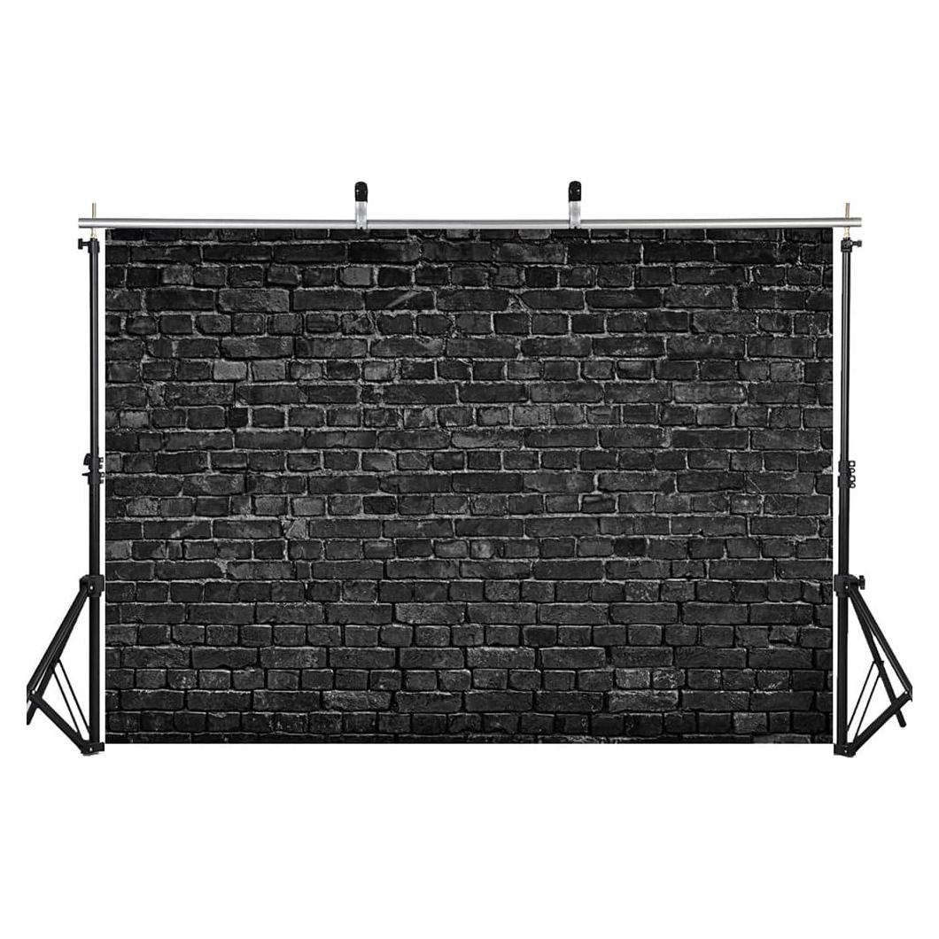 Fondo de Fotografía Vinilo AIIKES Ladrillo Negro 1.8x1.2m