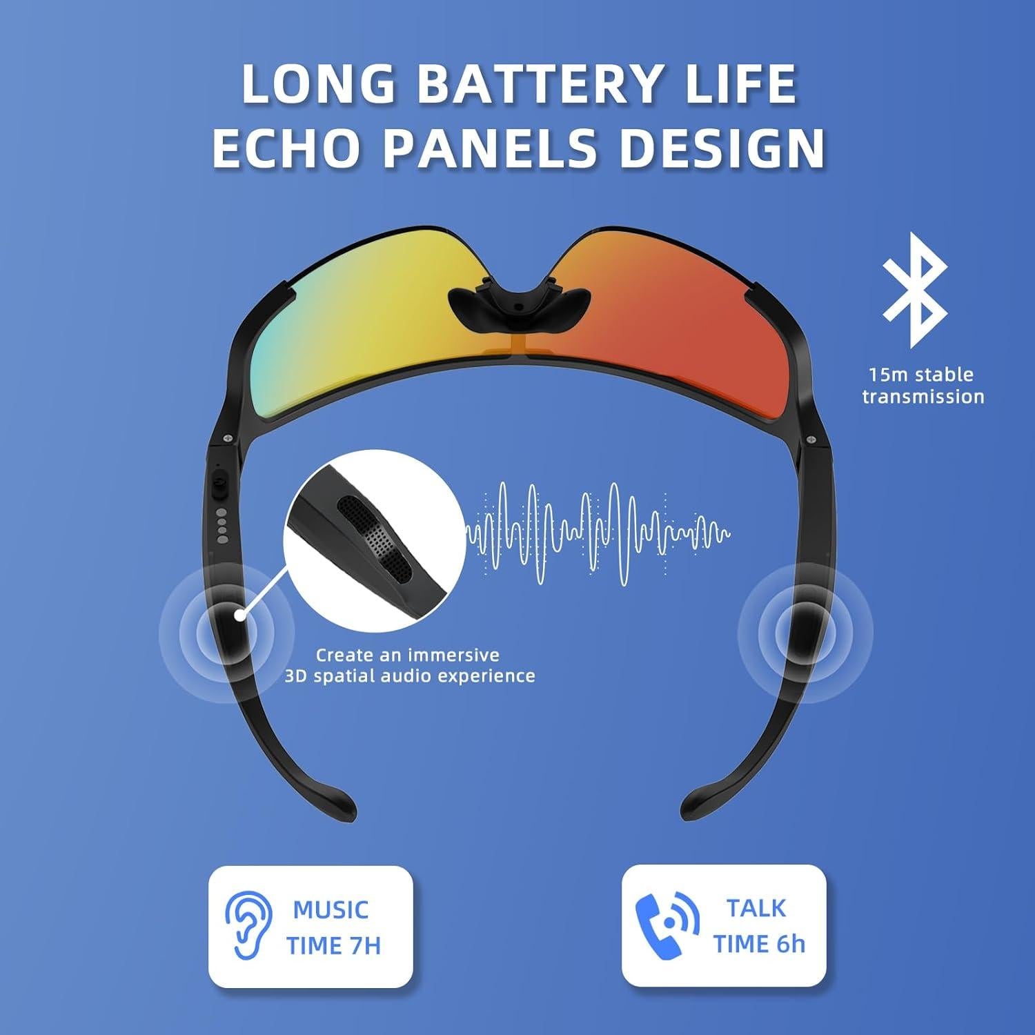 Gafas de Sol Bluetooth Polarizadas UV400 - Gafas Deportivas Inteligentes