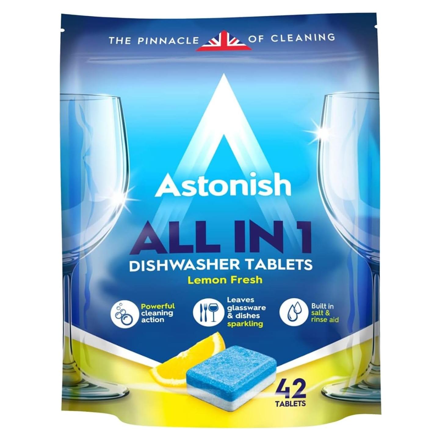 Tabletas para Lavavajillas Astonish 42 Unidades Limón Todo en 1
