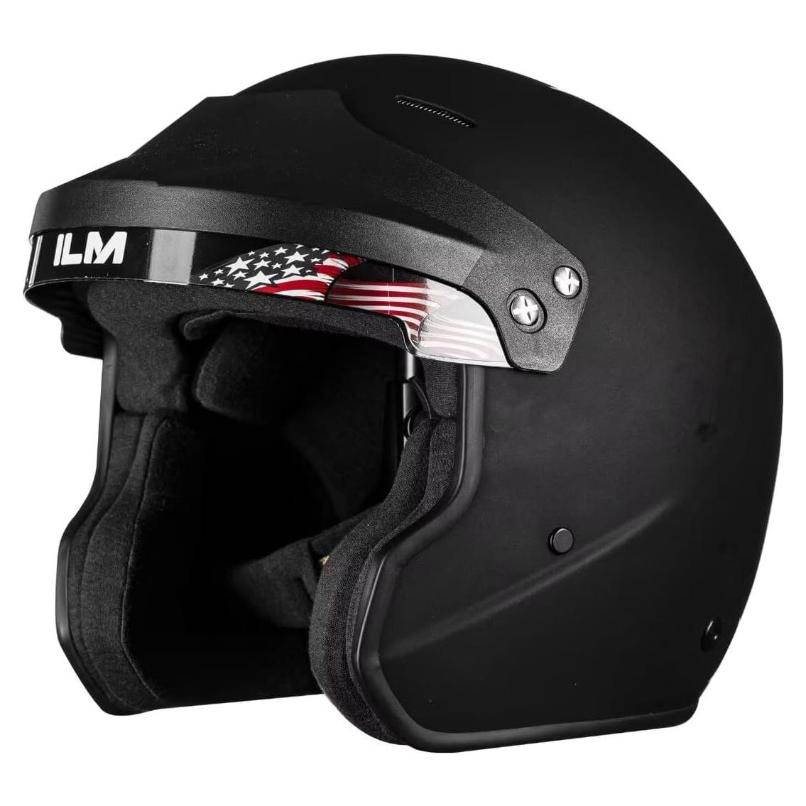 Casco Abierto ILM R85 Snell SA2020 Grande Negro Mate