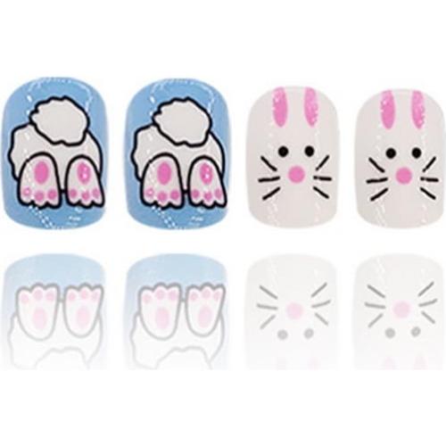 Uñas Postizas de Pascua Cortas Cuadradas RIICFDD 24 Pcs