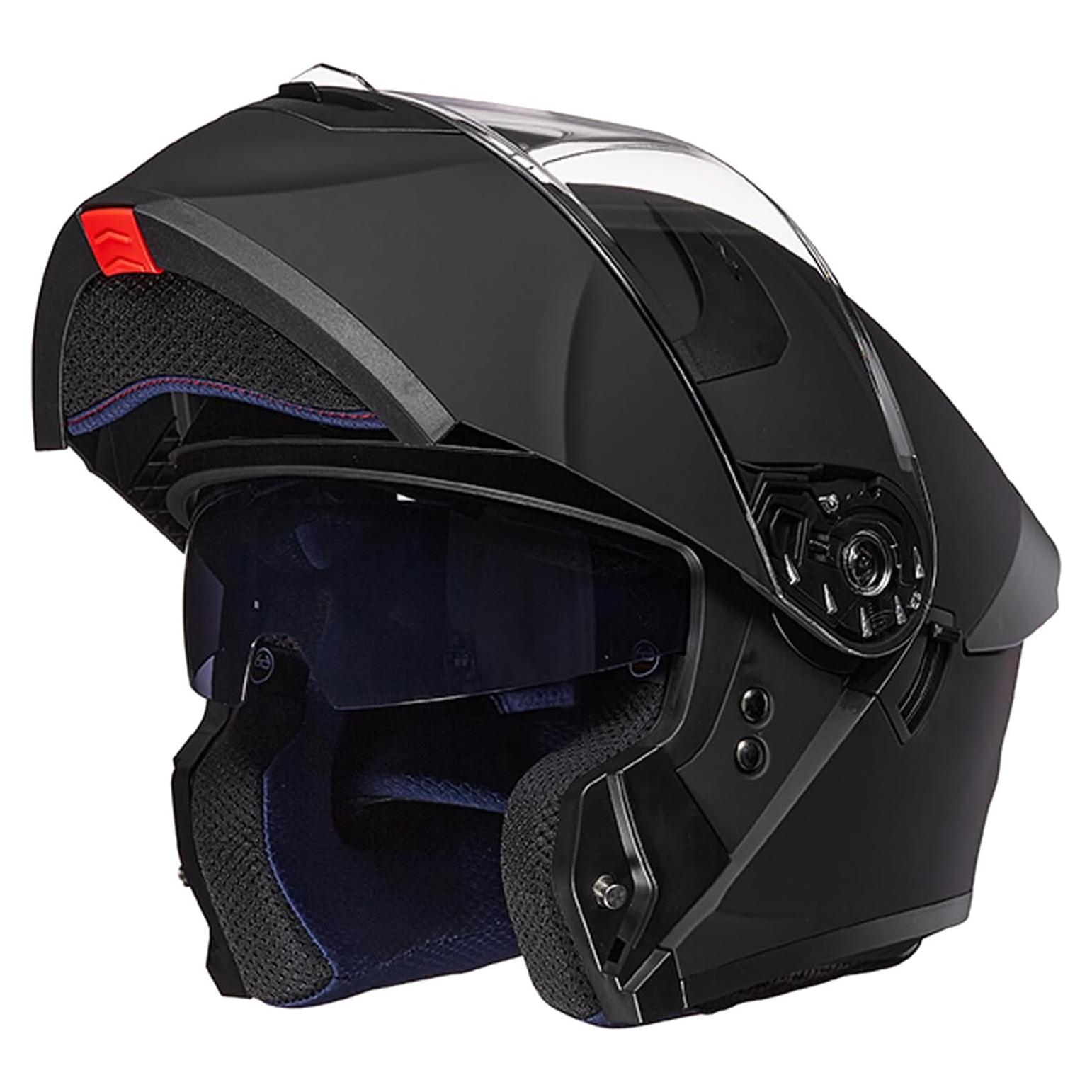 Casco Modular ILM WS206 Negro Mate Mediano Doble Visor