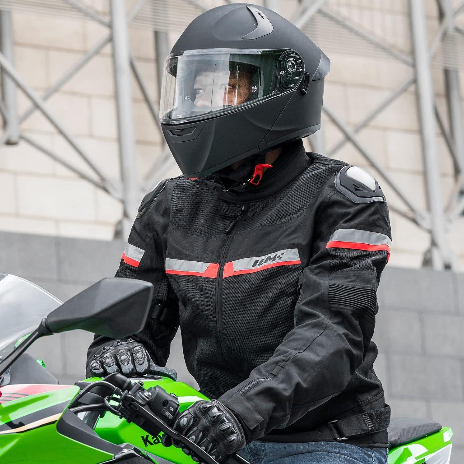 Casco Modular ILM WS206 Negro Mate Mediano Doble Visor