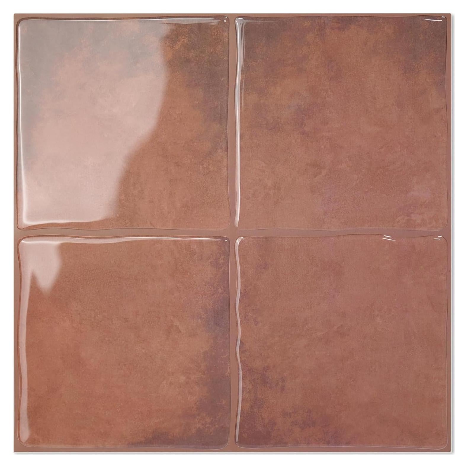 Azulejos Autoadhesivos STICKGOO 10 Hojas 23x23 cm Naranja