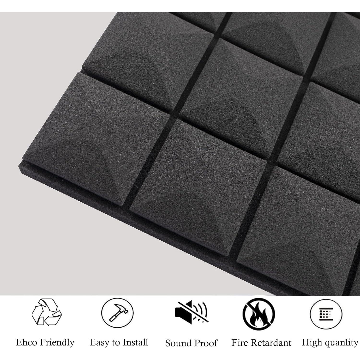 Paquete de Espuma Acústica 121.9x61x5.1 cm Aislante Sonido