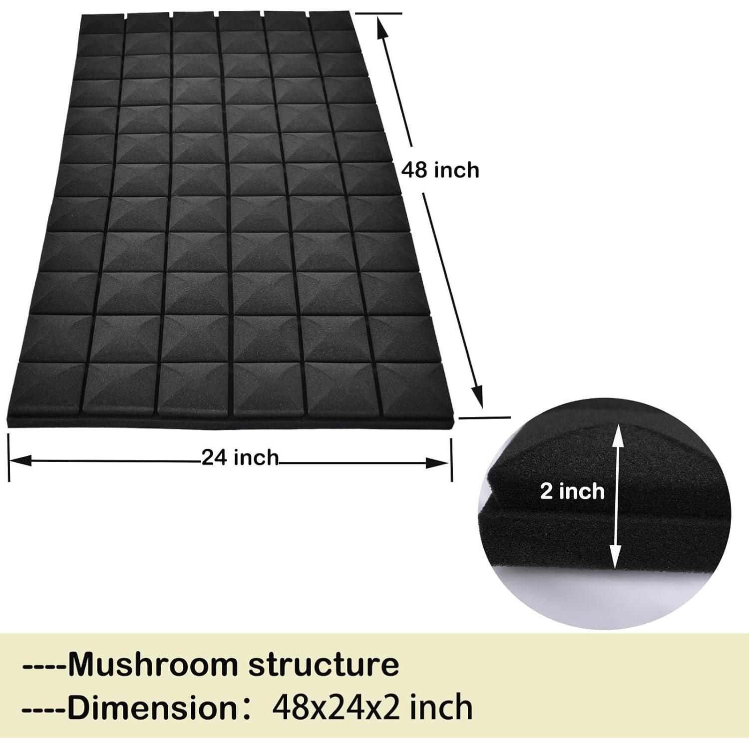 Paquete de Espuma Acústica 121.9x61x5.1 cm Aislante Sonido