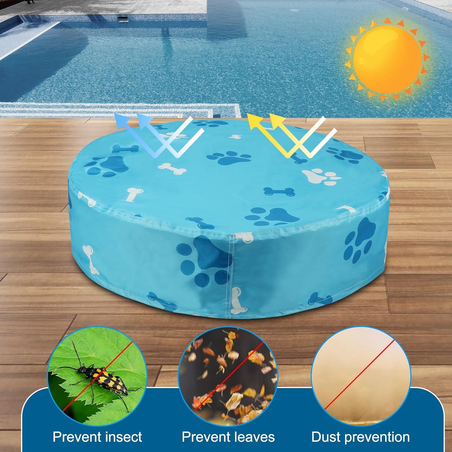 Cubierta de piscina redonda Rypet 3XL impermeable azul