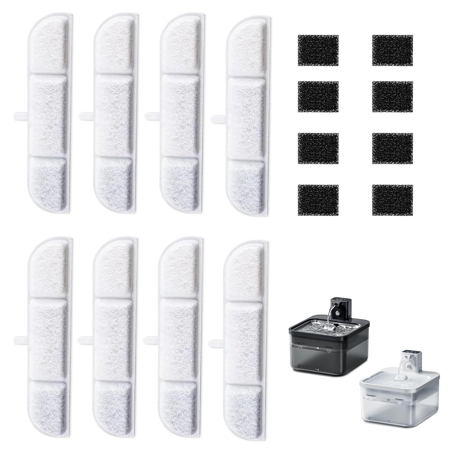 Filtros de Reemplazo 8PCS Downy Paws para Fuente de Agua Gatos