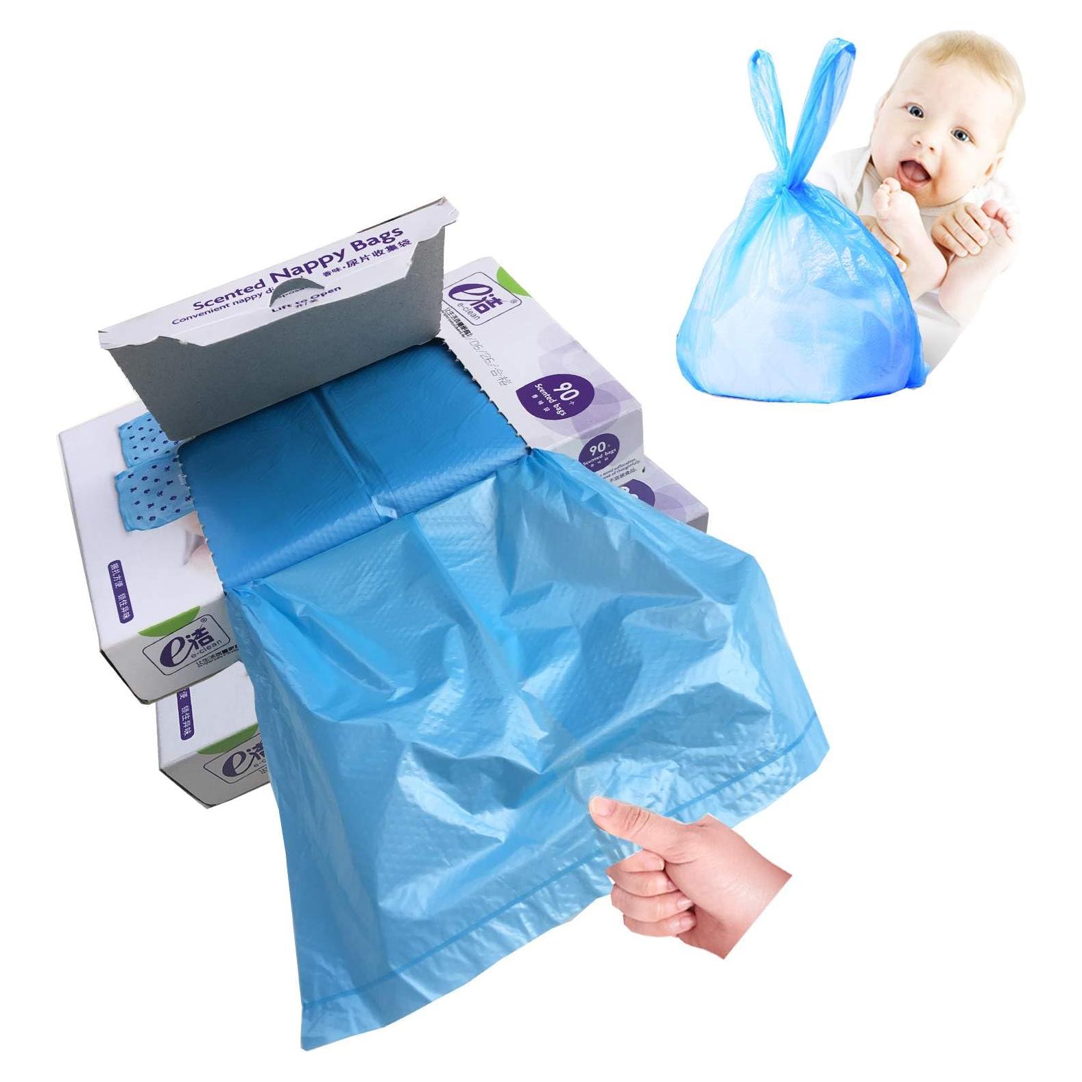 Bolsas Desechables para Pañales Dergik, 180 Unidades, Azul