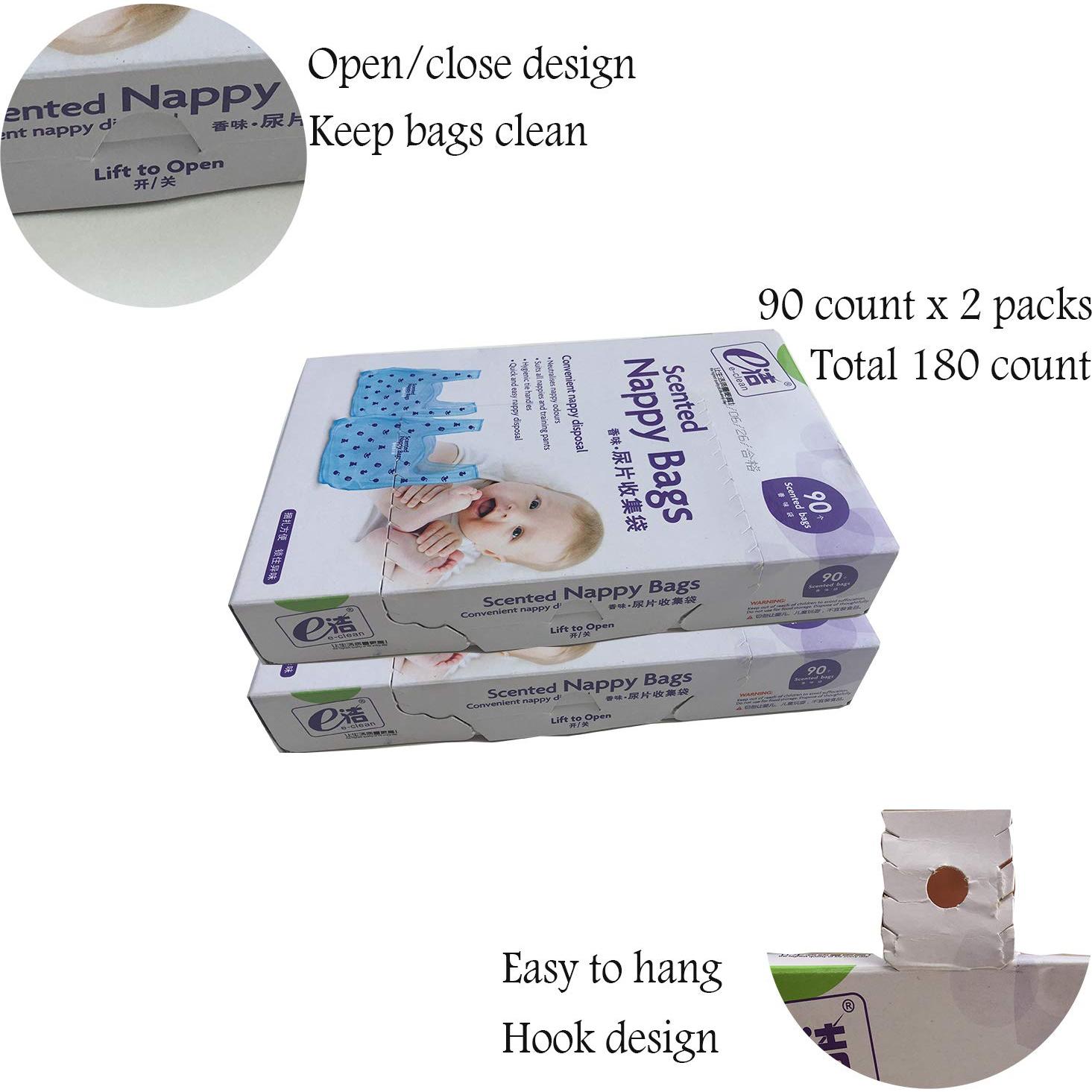 Bolsas Desechables para Pañales Dergik, 180 Unidades, Azul