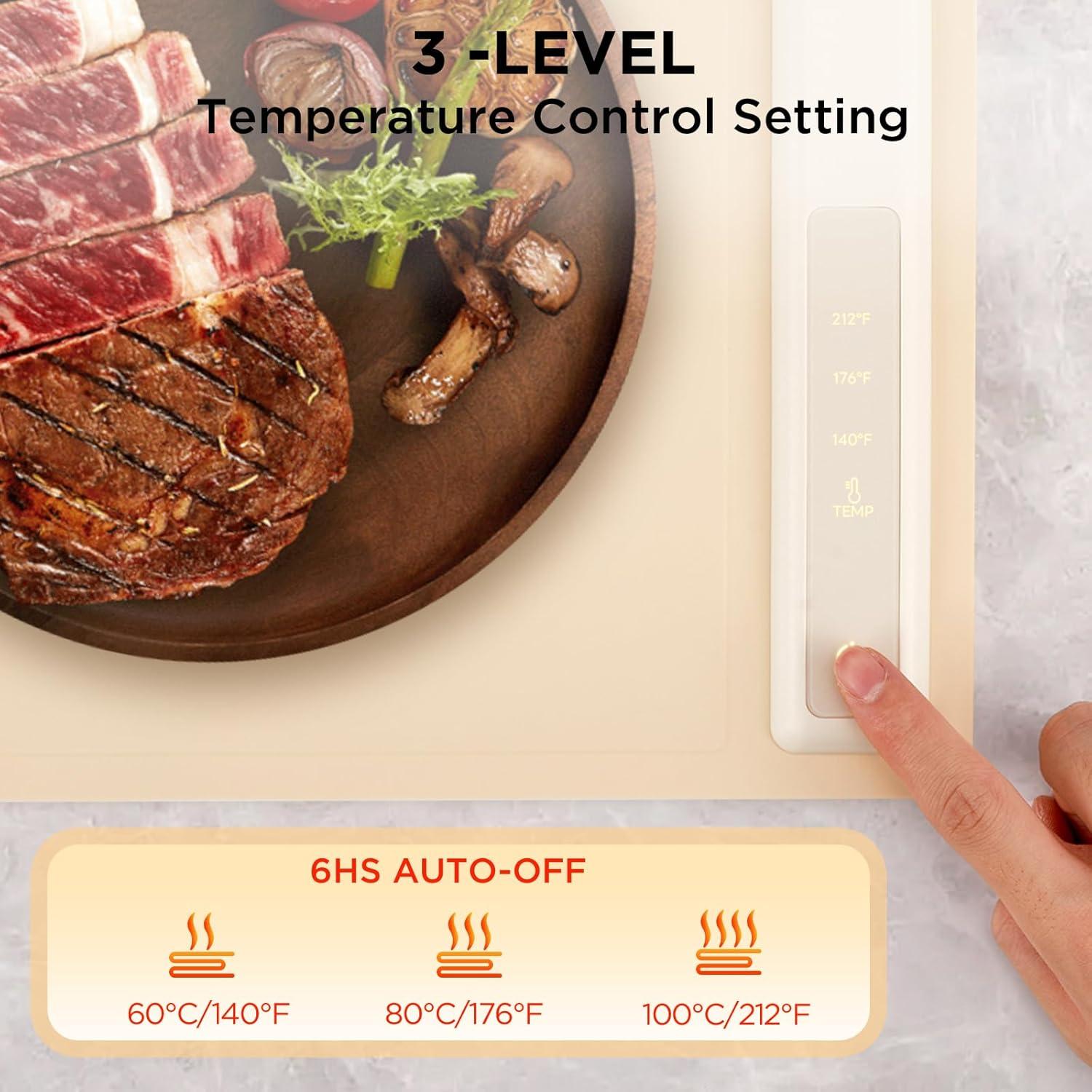 Bandeja Calentadora Eléctrica Bakeway 61.5x40.1cm Ajustable