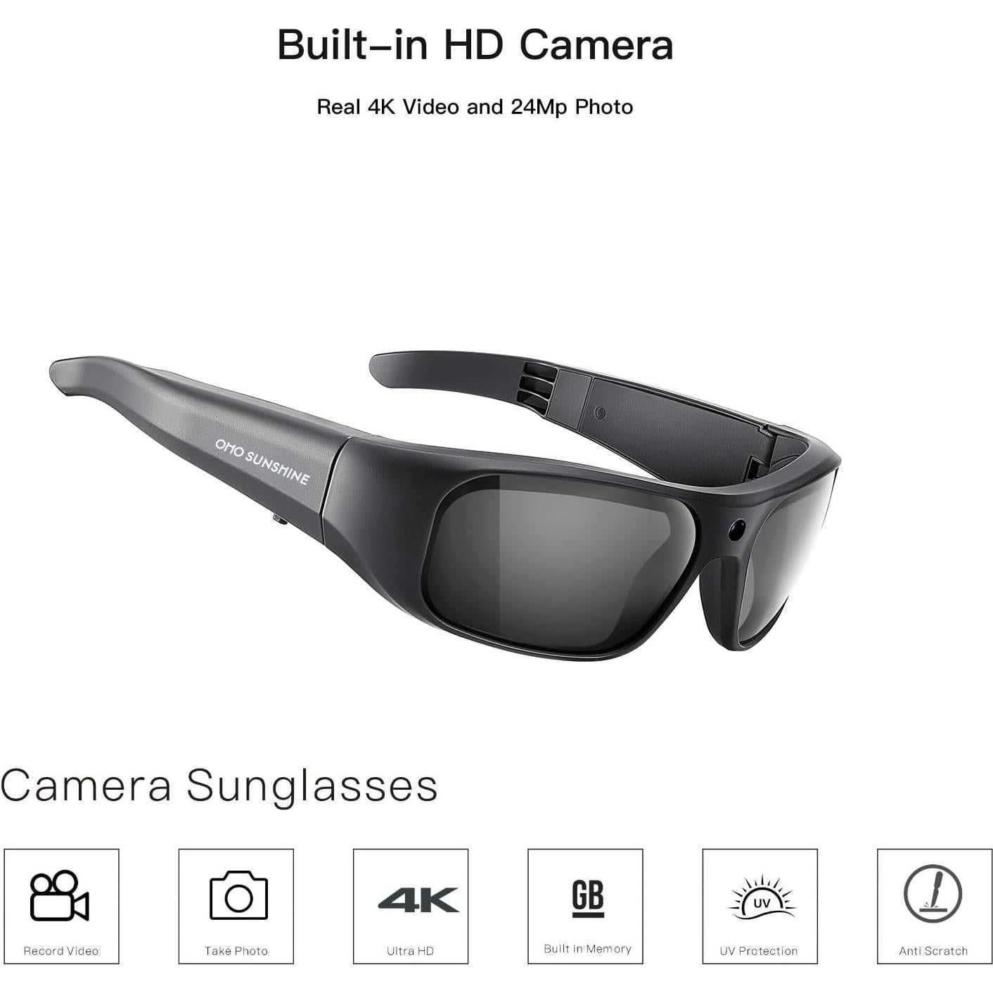Gafas de Cámara OhO Pro 4K UV400 256GB para Deportes