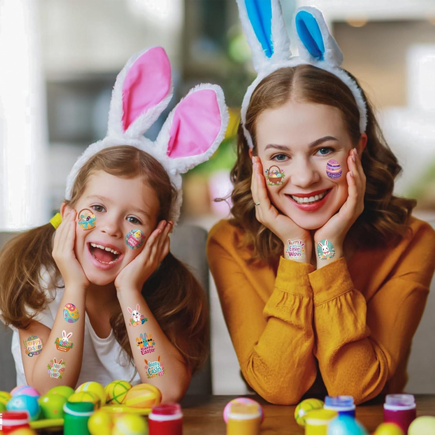 117 Tatuajes Temporales de Pascua Atydkug para Niños y Adultos