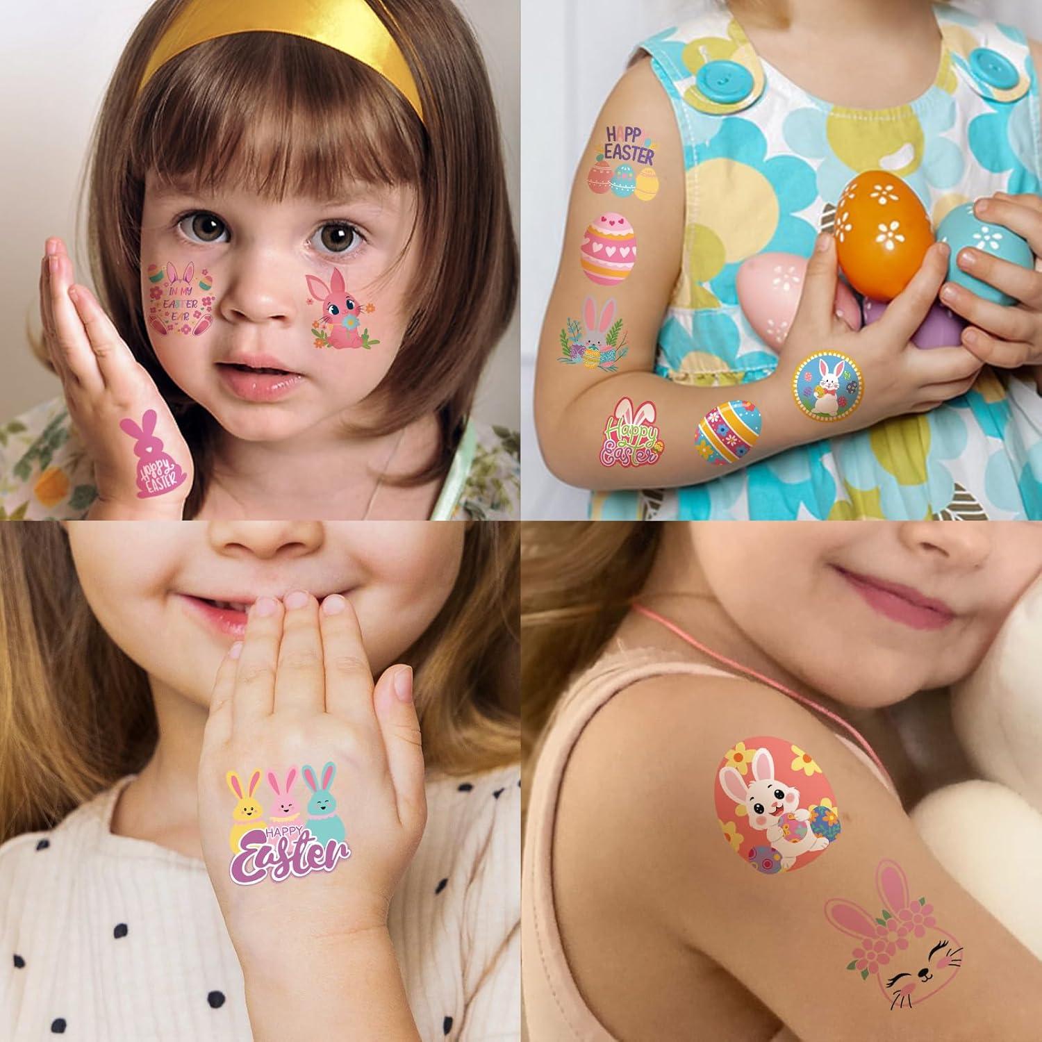 117 Tatuajes Temporales de Pascua Atydkug para Niños y Adultos