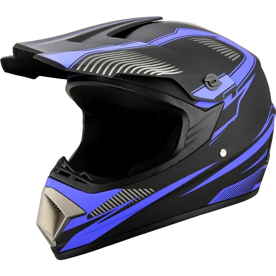 Casco de Motocross Kuaifly Youth Off-Road Azul S-M-L