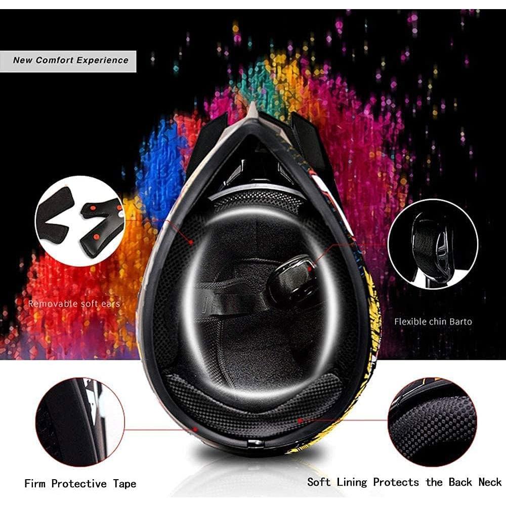 Casco de Motocross Kuaifly Youth Off-Road Azul S-M-L