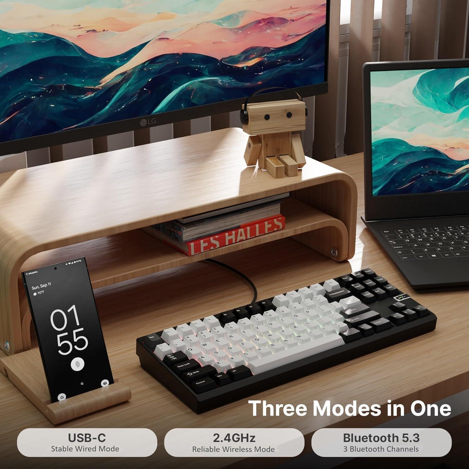 Teclado Mecánico Chilkey ND TKL Inalámbrico Aluminio 87 Teclas