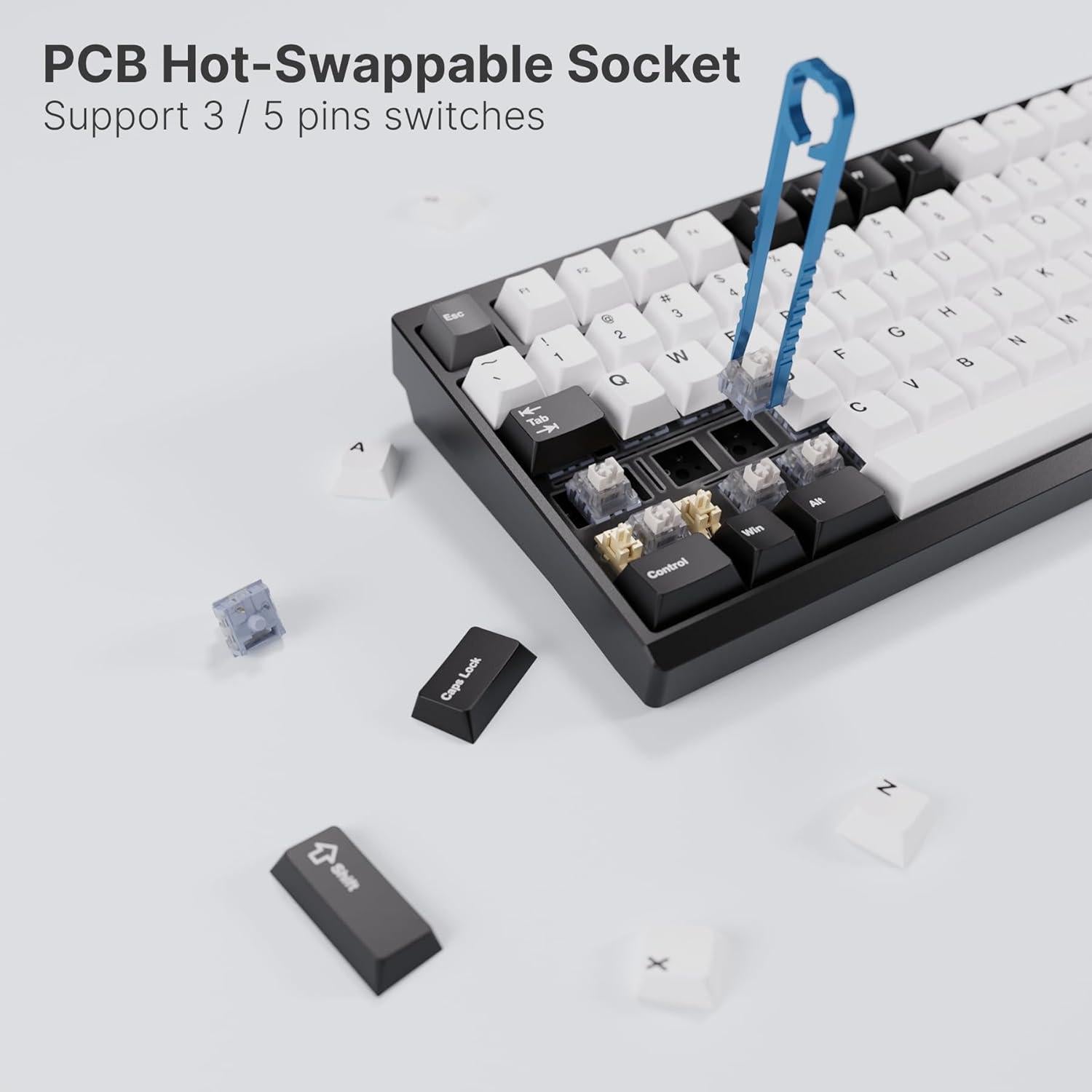 Teclado Mecánico Chilkey ND TKL Inalámbrico Aluminio 87 Teclas