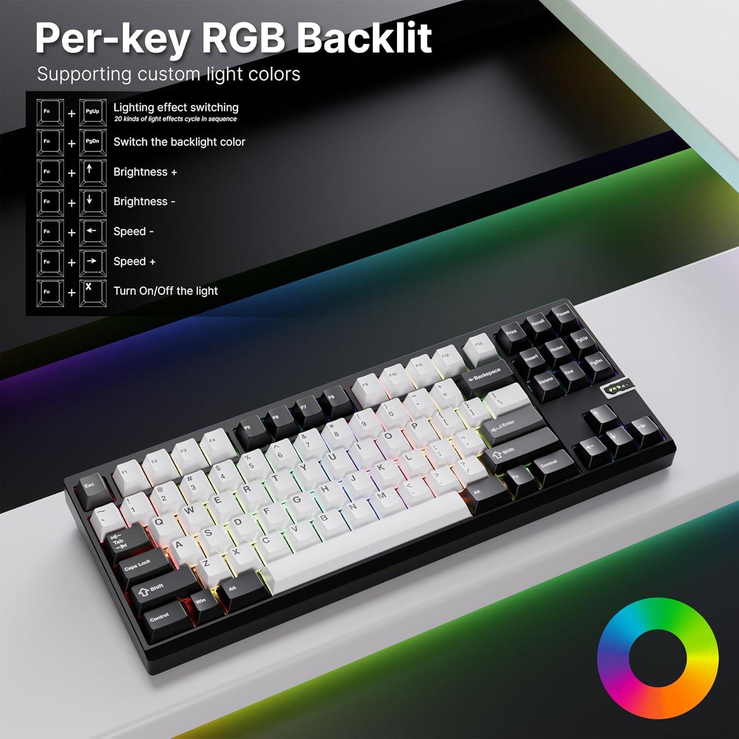 Teclado Mecánico Chilkey ND TKL Inalámbrico Aluminio 87 Teclas
