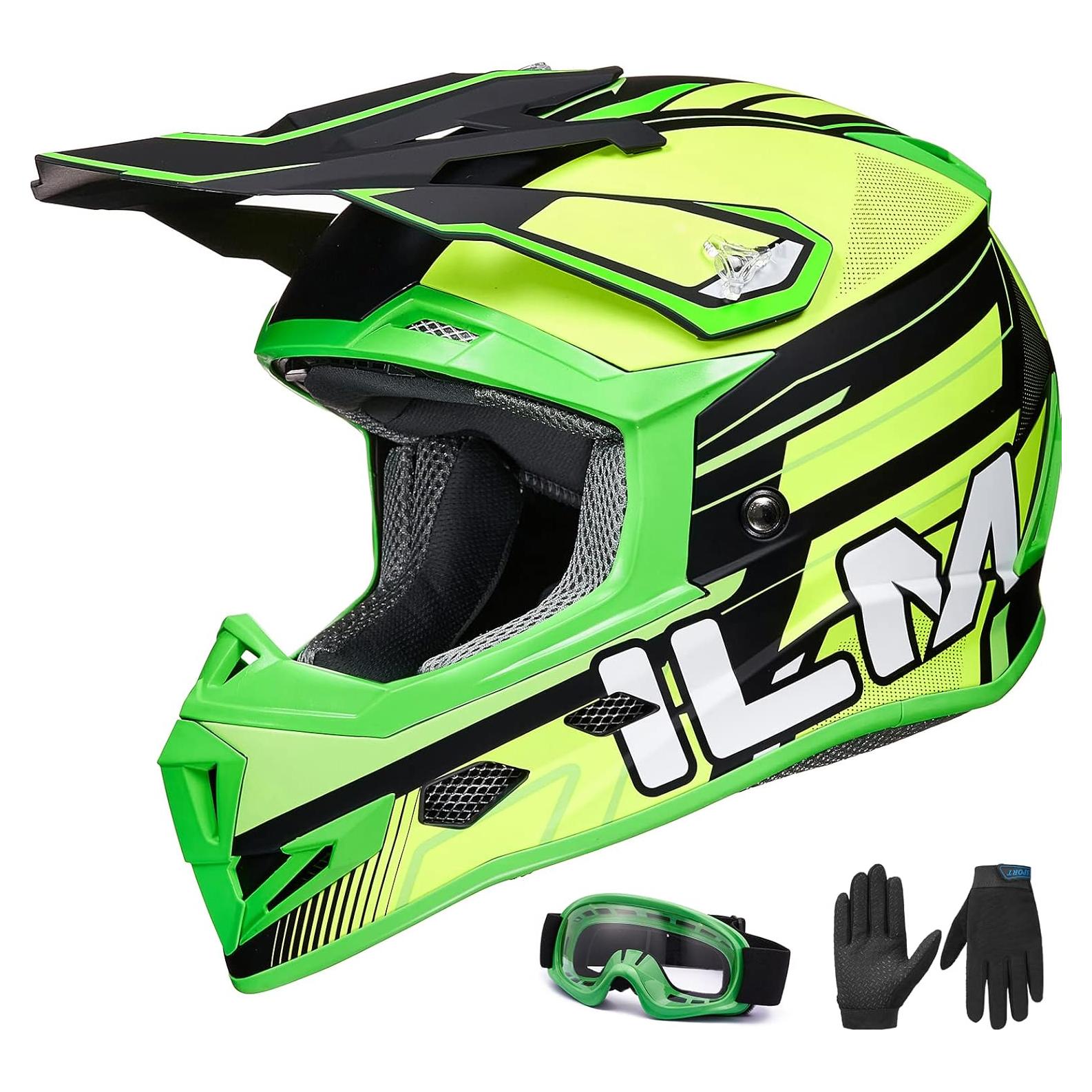 Casco ILM H613 para Niños Motocross + Guantes y Gafas