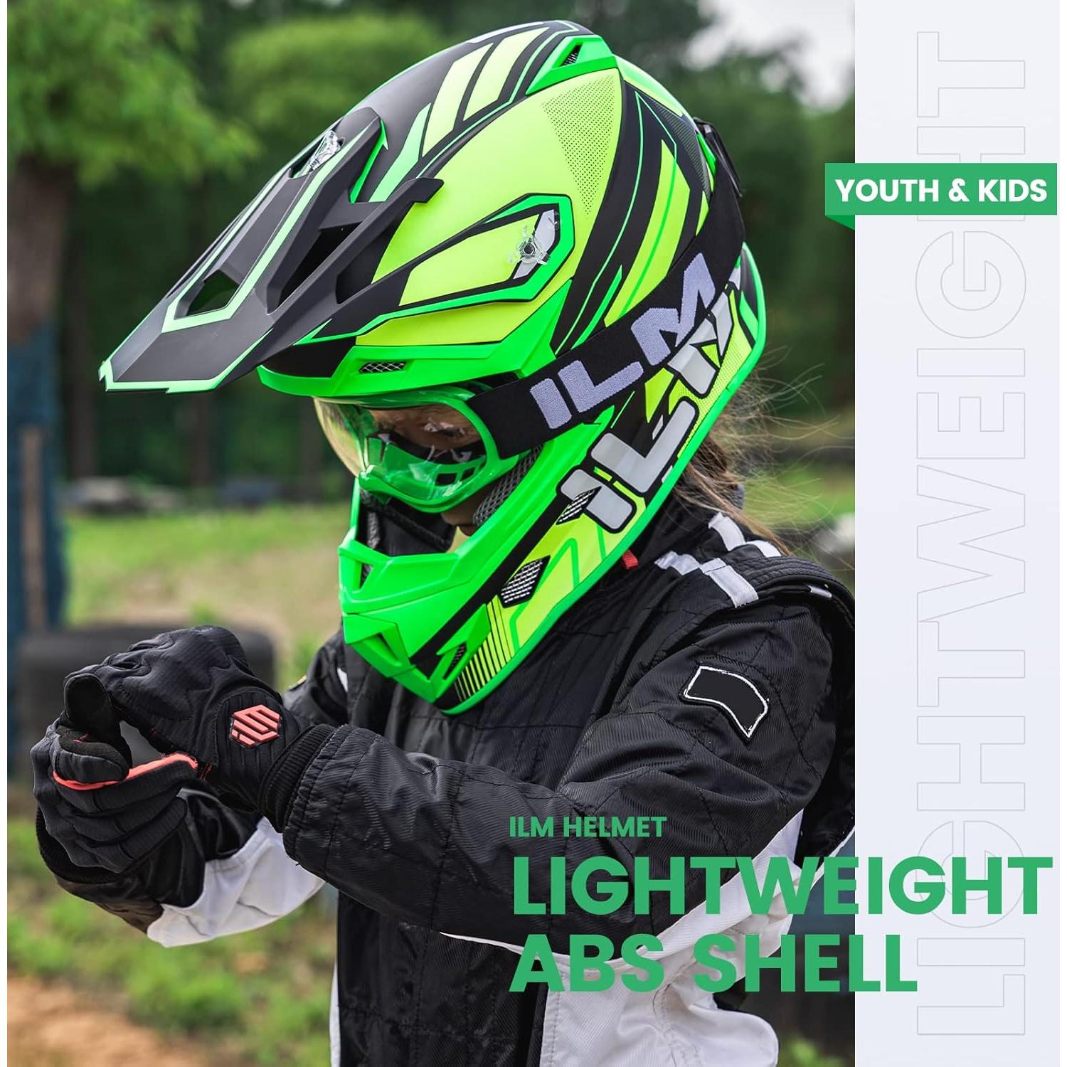 Casco ILM H613 para Niños Motocross + Guantes y Gafas