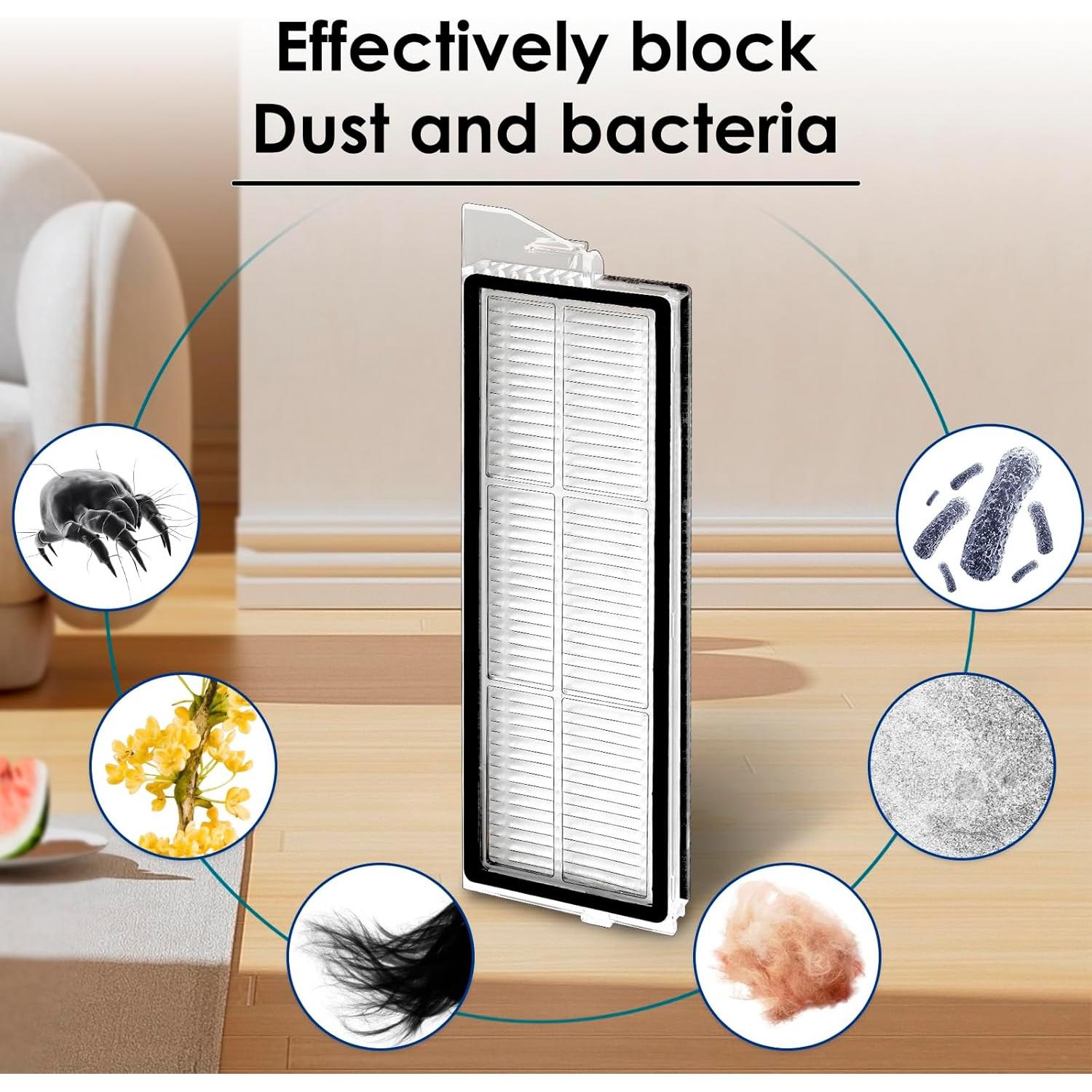 Filtros HEPA de Reemplazo LemonRunRun para Roborock S8 MaxV Ultra - 3 Piezas