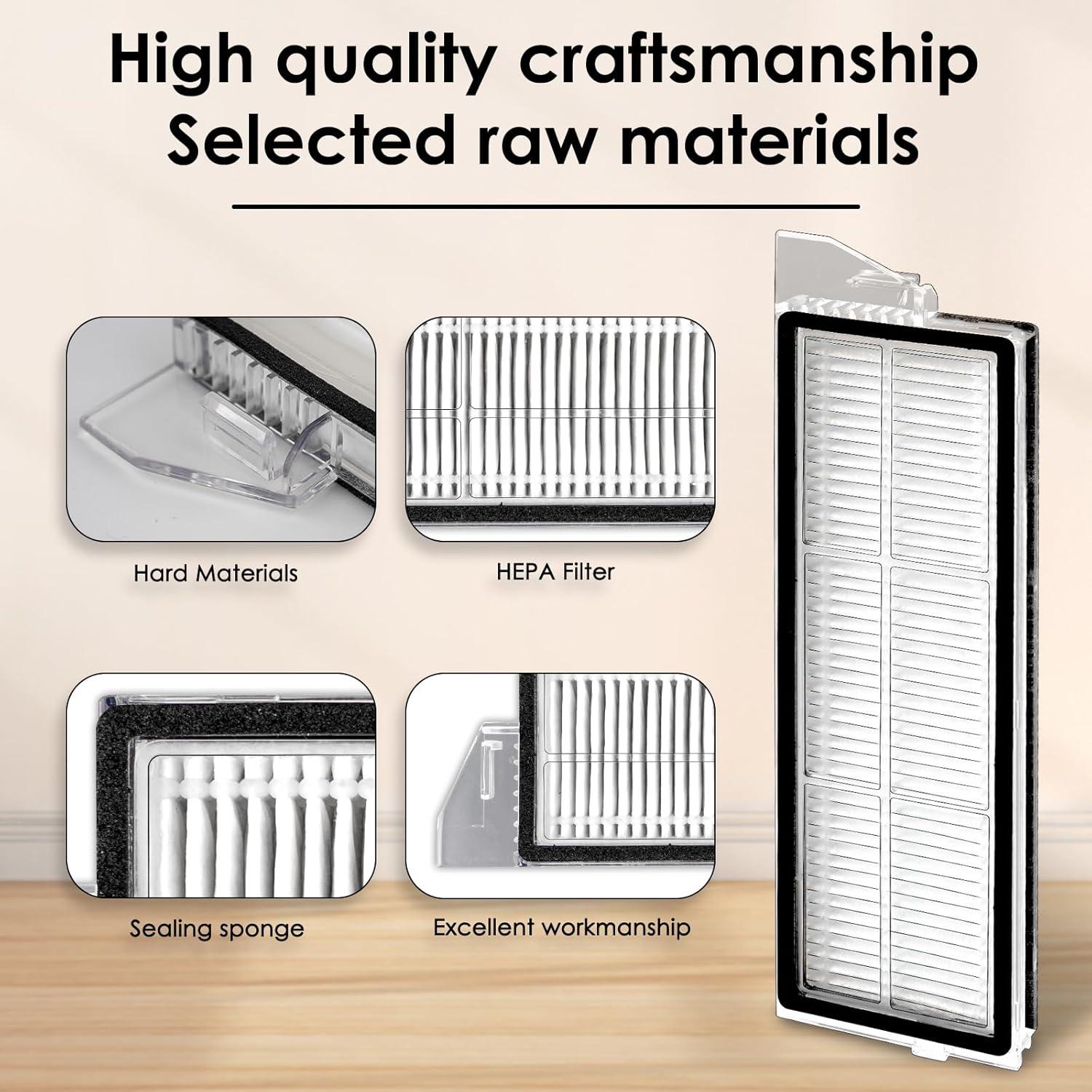 Filtros HEPA de Reemplazo LemonRunRun para Roborock S8 MaxV Ultra - 3 Piezas