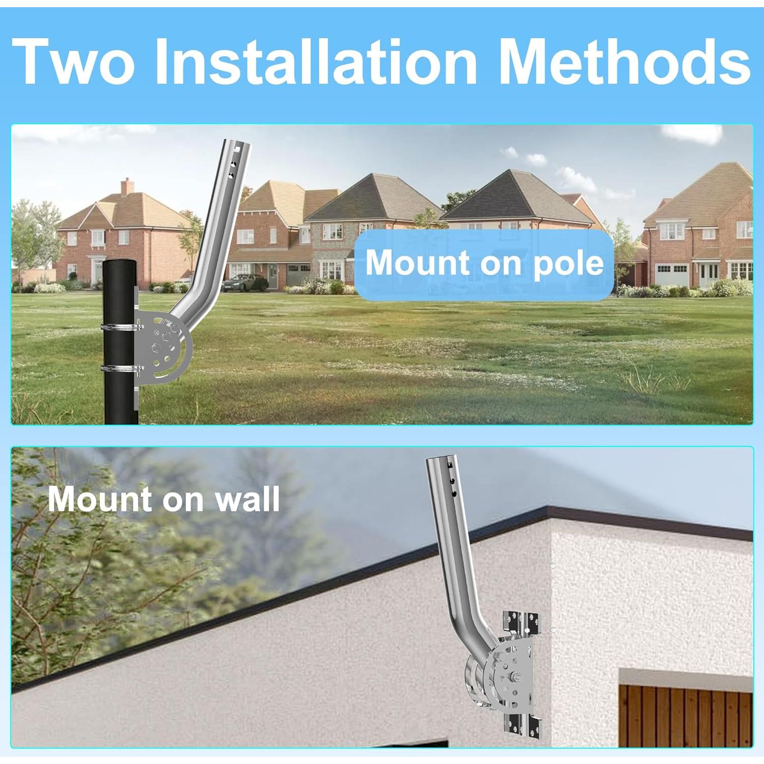 Soporte de Pared Starlink Gen 2 con J-Pole 38.1 cm y U-Bolts