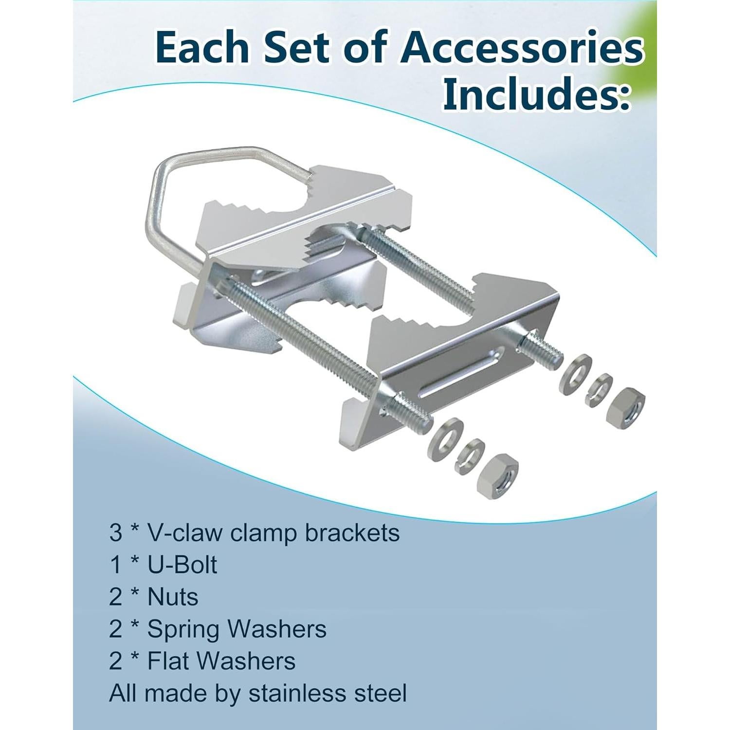 Soporte de Pared Starlink Gen 2 con J-Pole 38.1 cm y U-Bolts