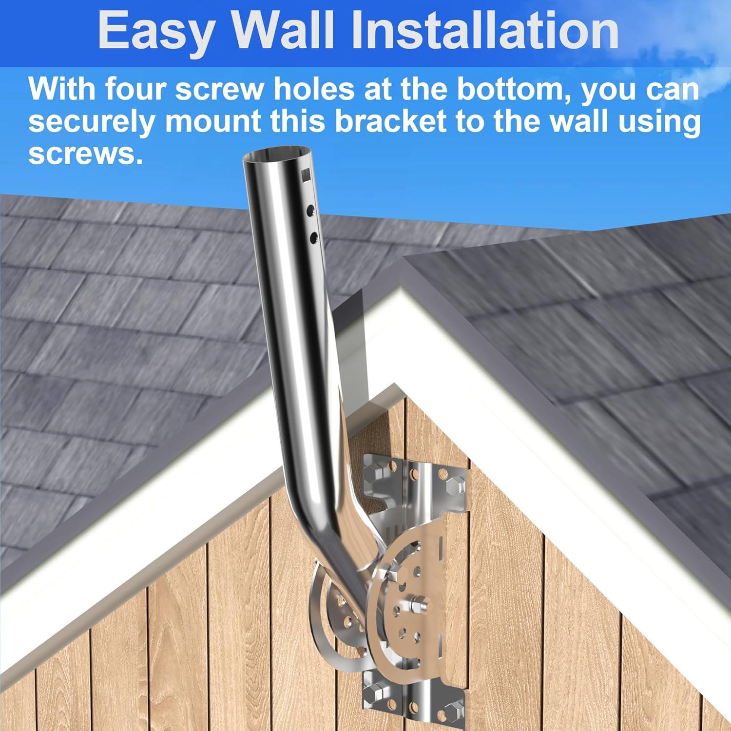 Soporte de Pared Starlink Gen 2 con J-Pole 38.1 cm y U-Bolts