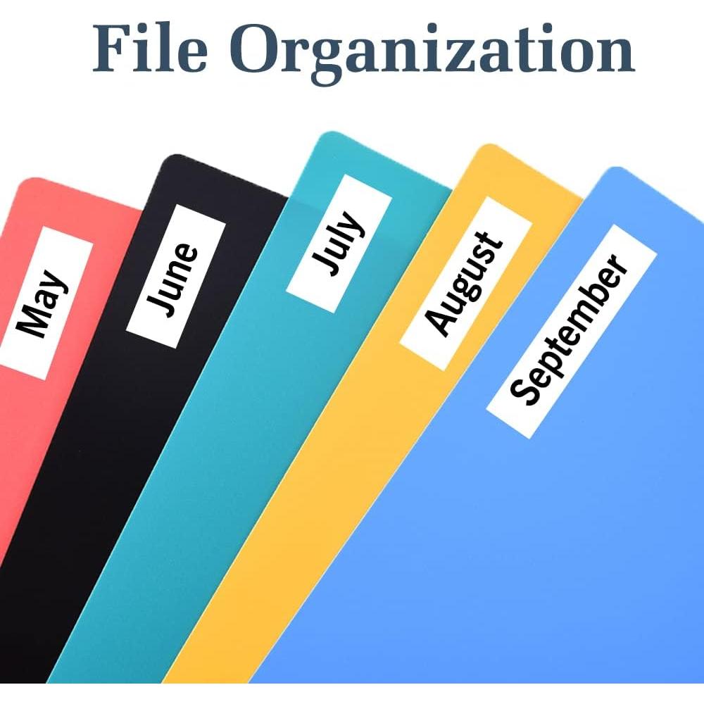 Recarga Cinta Etiquetadora Hehua 10PK 12mm x 4m Negro Blanco